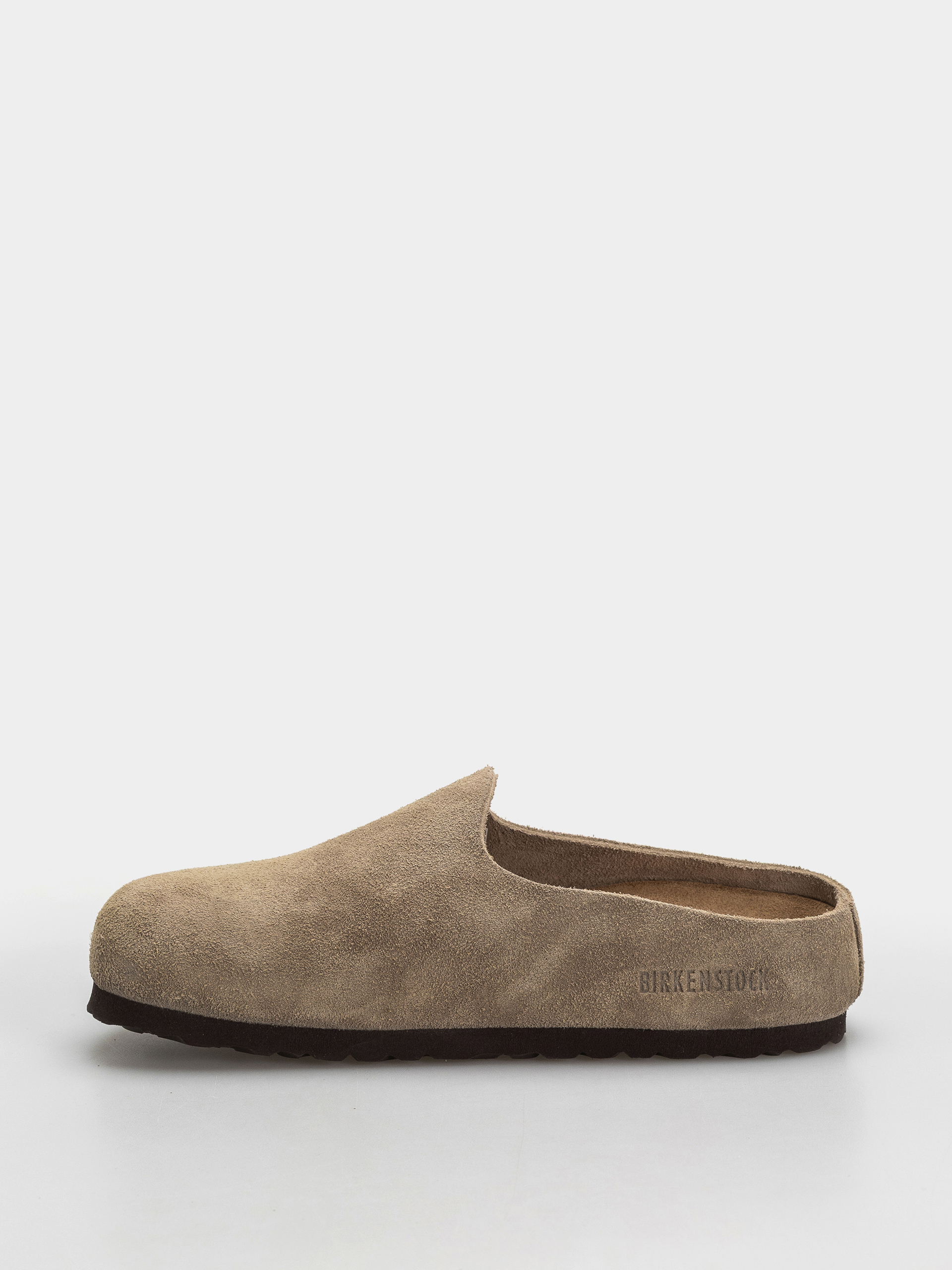 Шльопанці Birkenstock Amsterdam Wrapped Suede Leather Narrow (taupe)