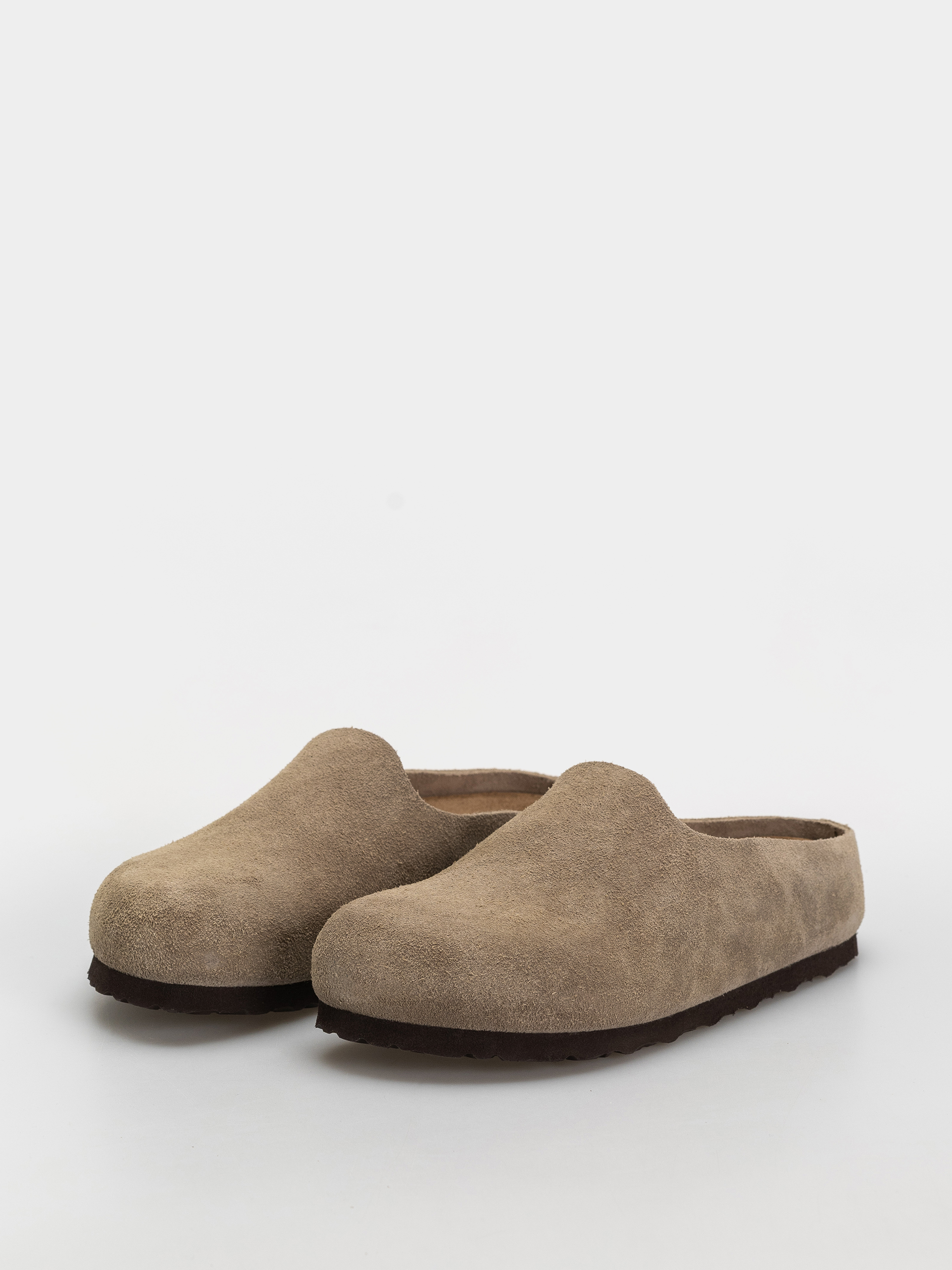 Шльопанці Birkenstock Amsterdam Wrapped Suede Leather Narrow (taupe)
