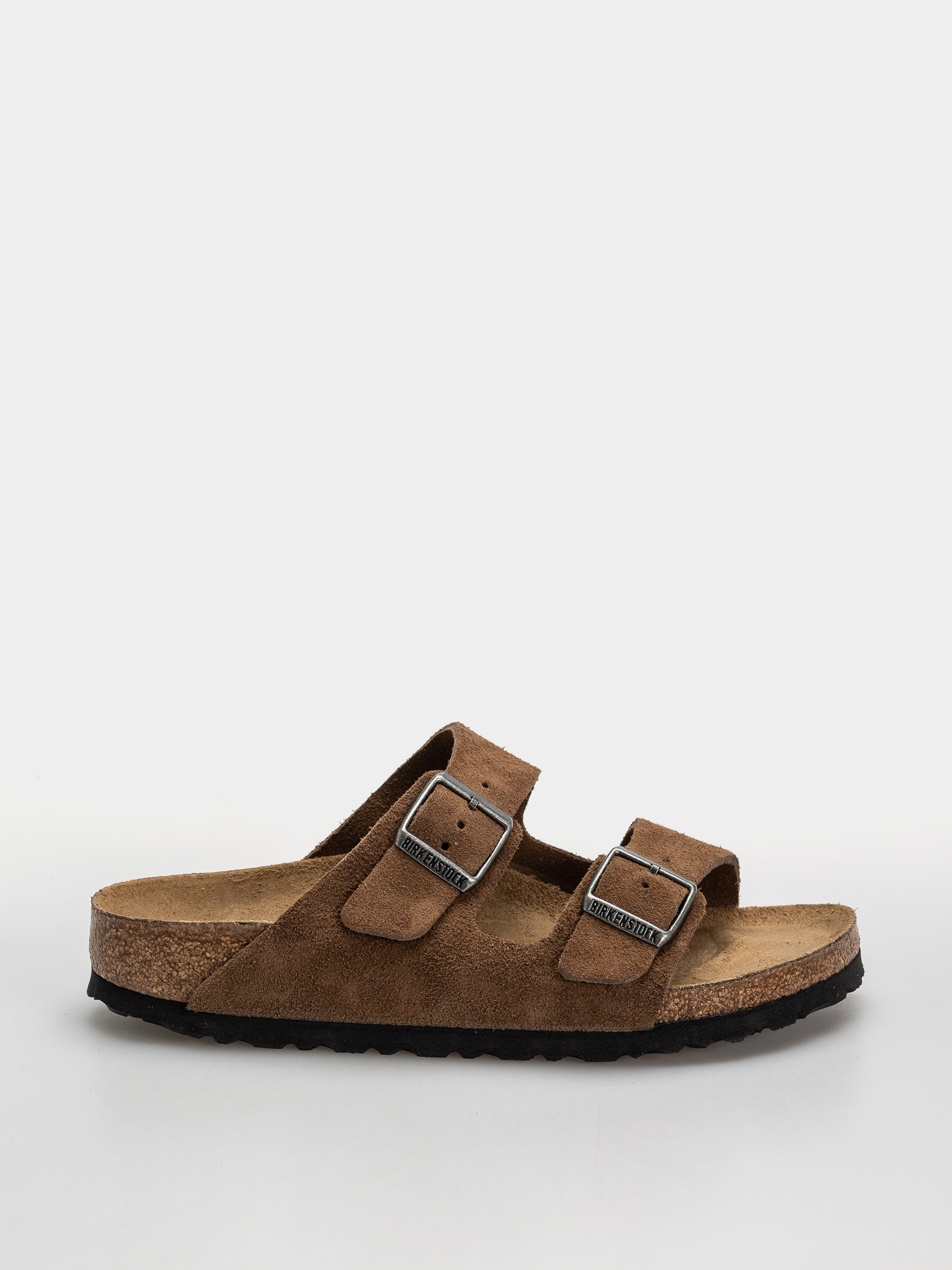 Шльопанці Birkenstock Arizona Suede Leather Narrow (dark tea)