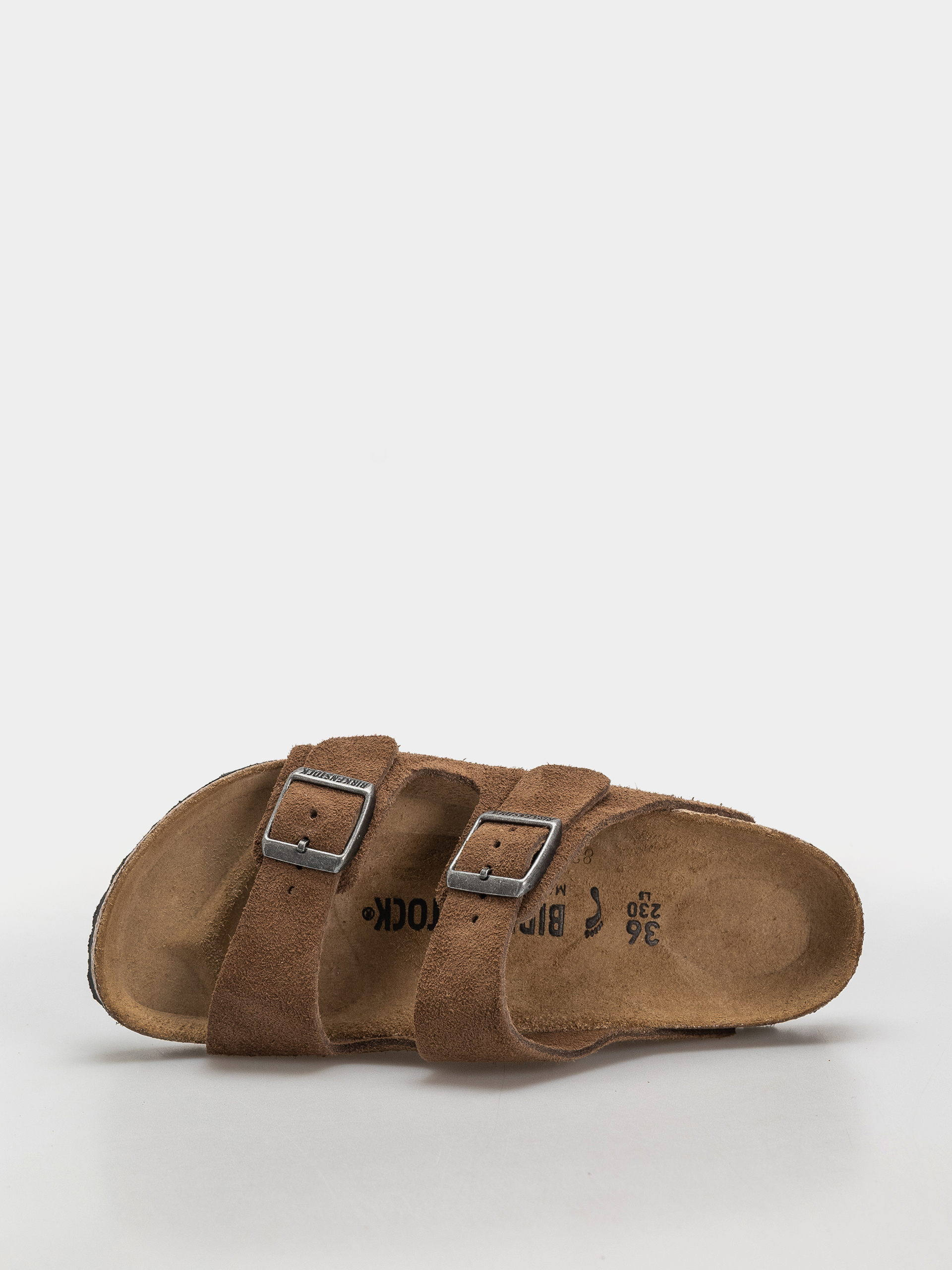 Шльопанці Birkenstock Arizona Suede Leather Narrow (dark tea)