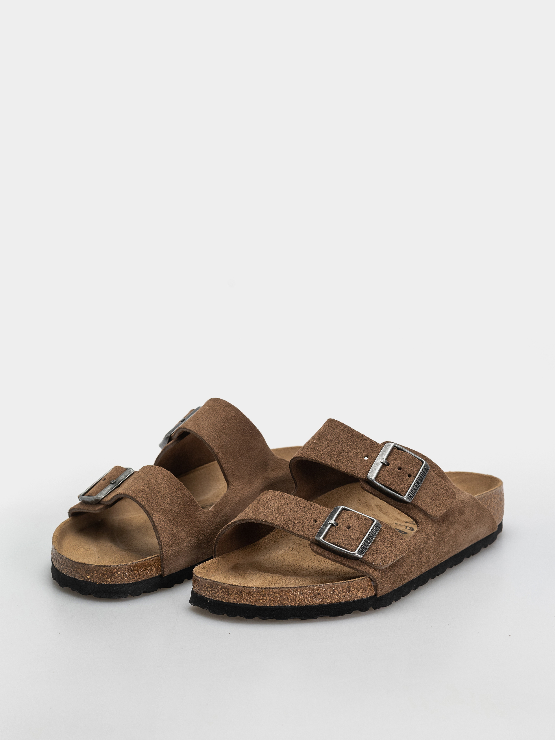 Шльопанці Birkenstock Arizona Suede Leather Regular (dark tea)