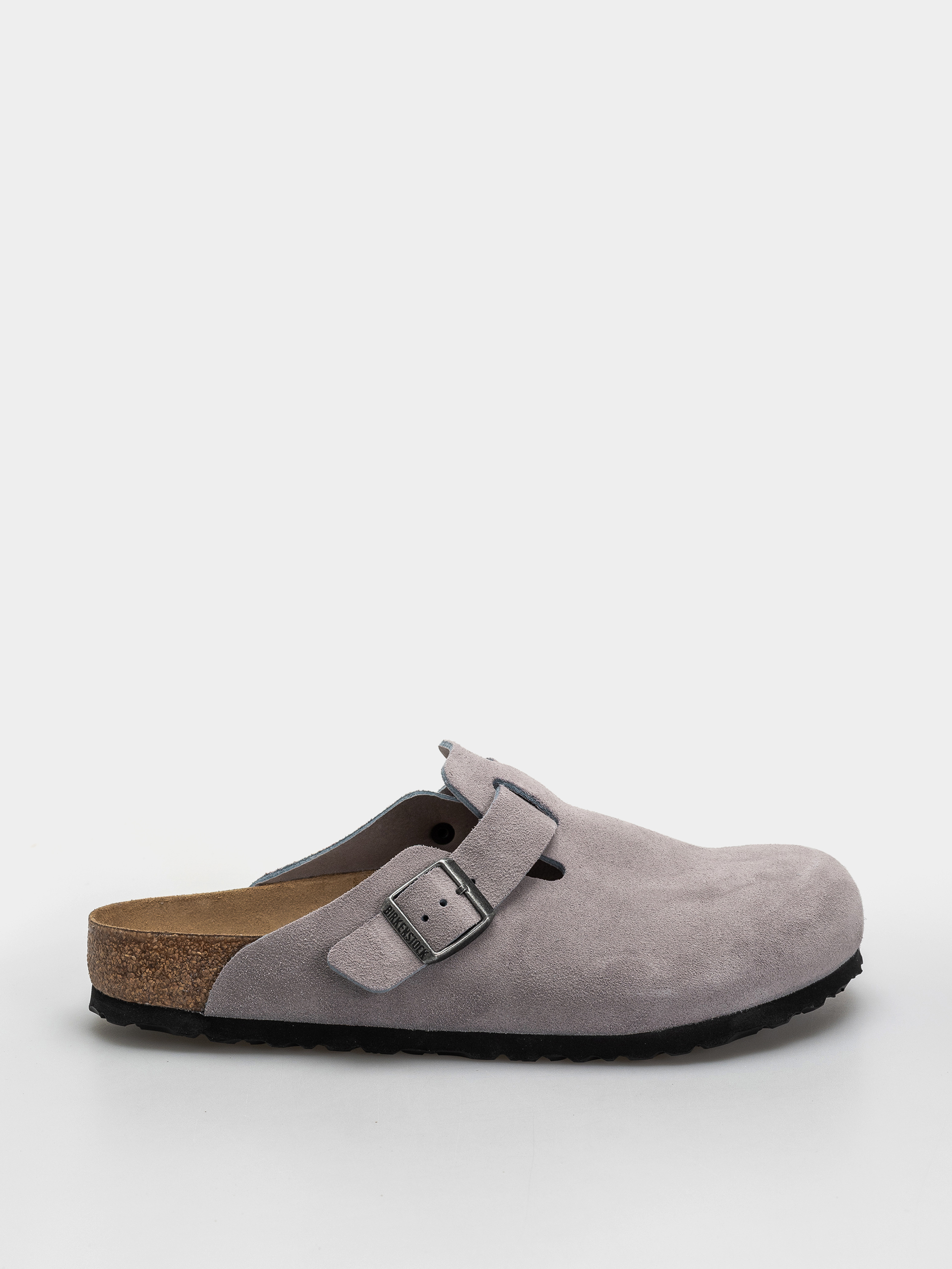 Шльопанці Birkenstock Boston Suede Leather Regular (lavender sky)