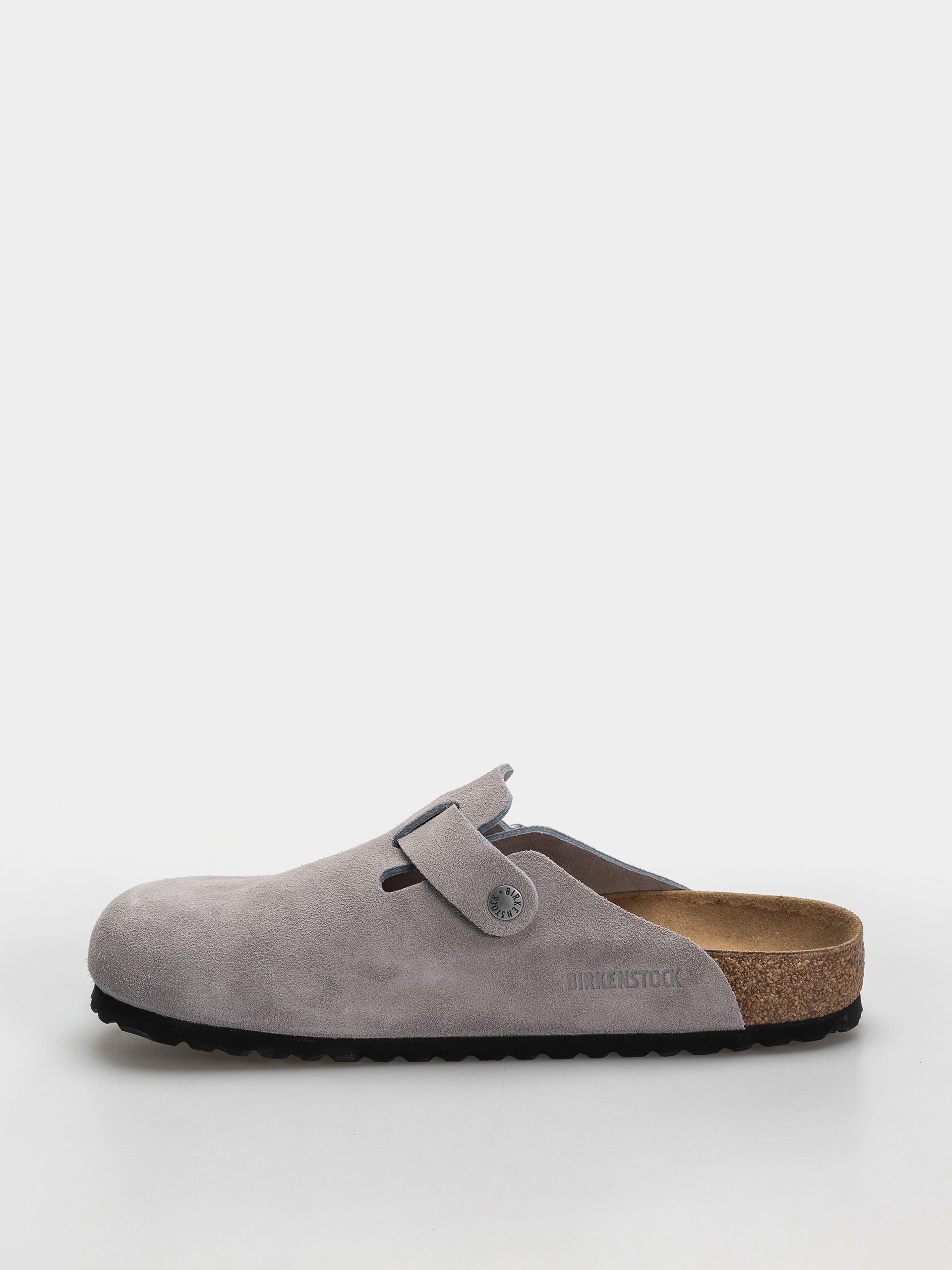Шльопанці Birkenstock Boston Suede Leather Regular (lavender sky)