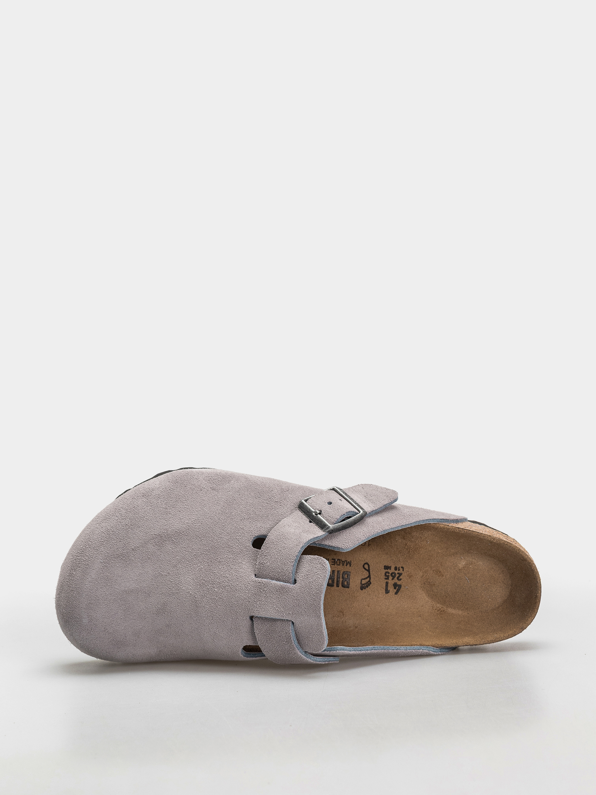 Шльопанці Birkenstock Boston Suede Leather Regular (lavender sky)