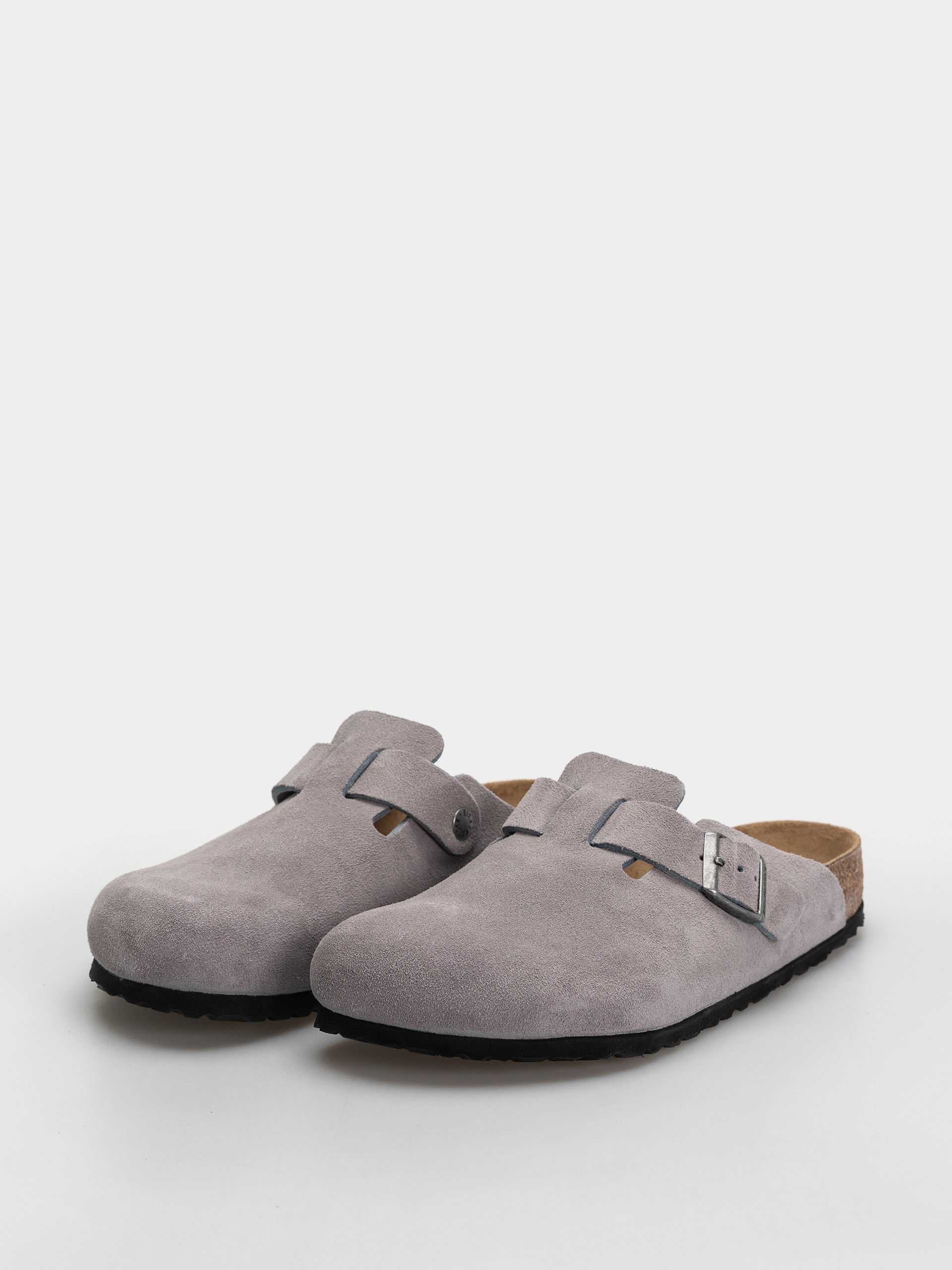 Шльопанці Birkenstock Boston Suede Leather Regular (lavender sky)