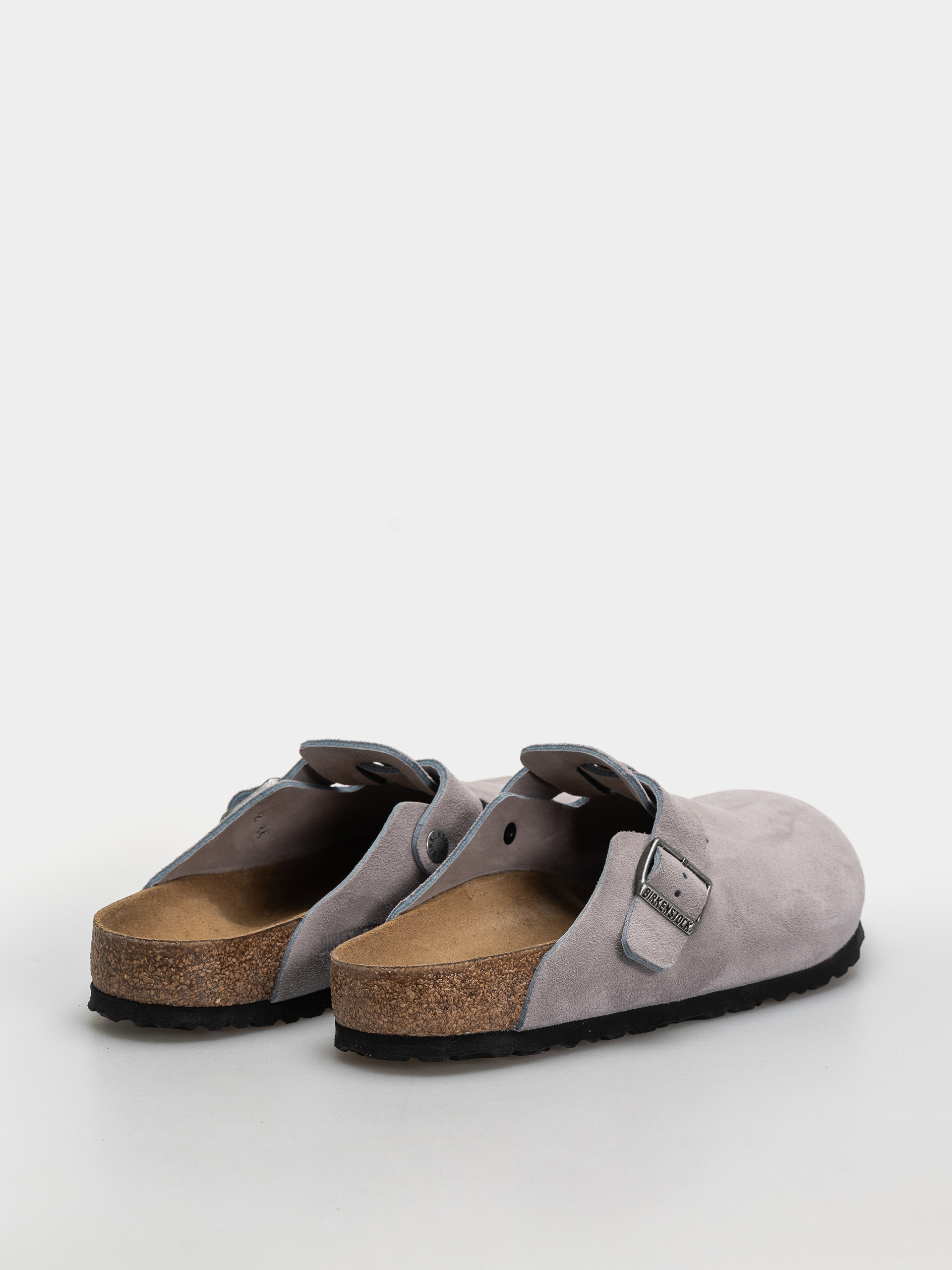 Шльопанці Birkenstock Boston Suede Leather Regular (lavender sky)