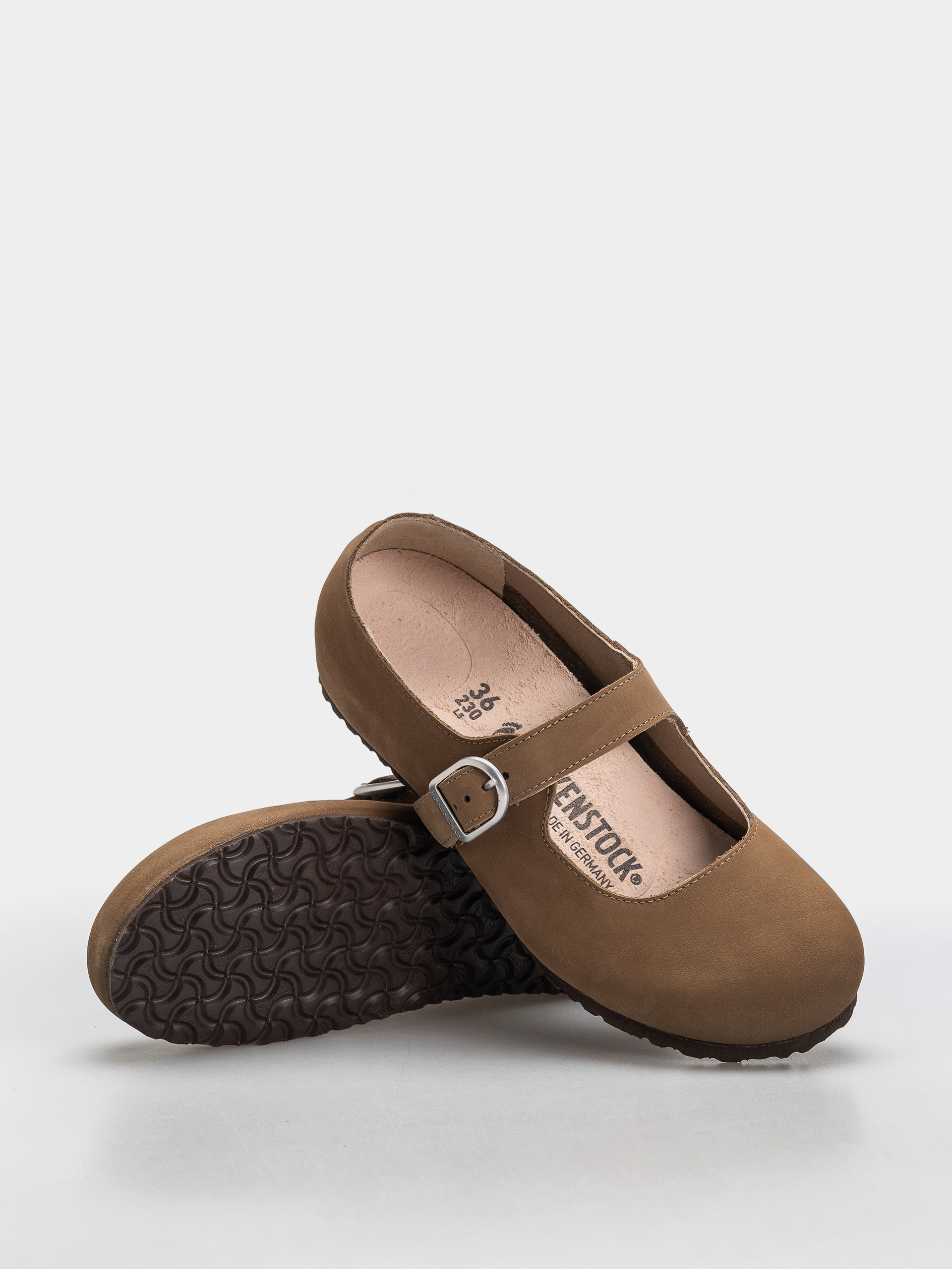 Шльопанці Birkenstock Santa Clarita Nubuck Leather Narrow Wmn (dark tea)