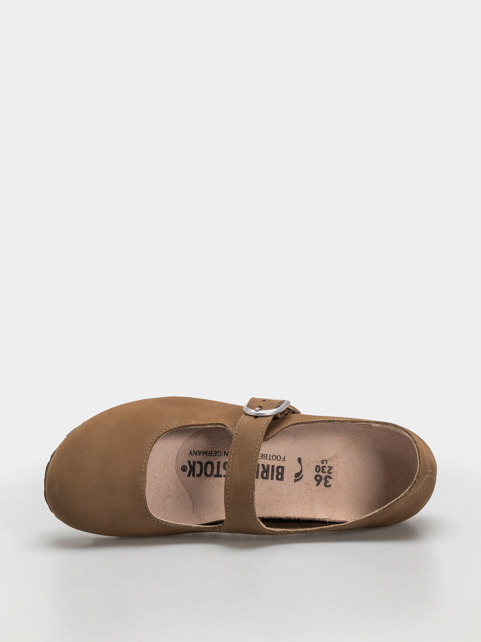 Шльопанці Birkenstock Santa Clarita Nubuck Leather Narrow Wmn (dark tea)