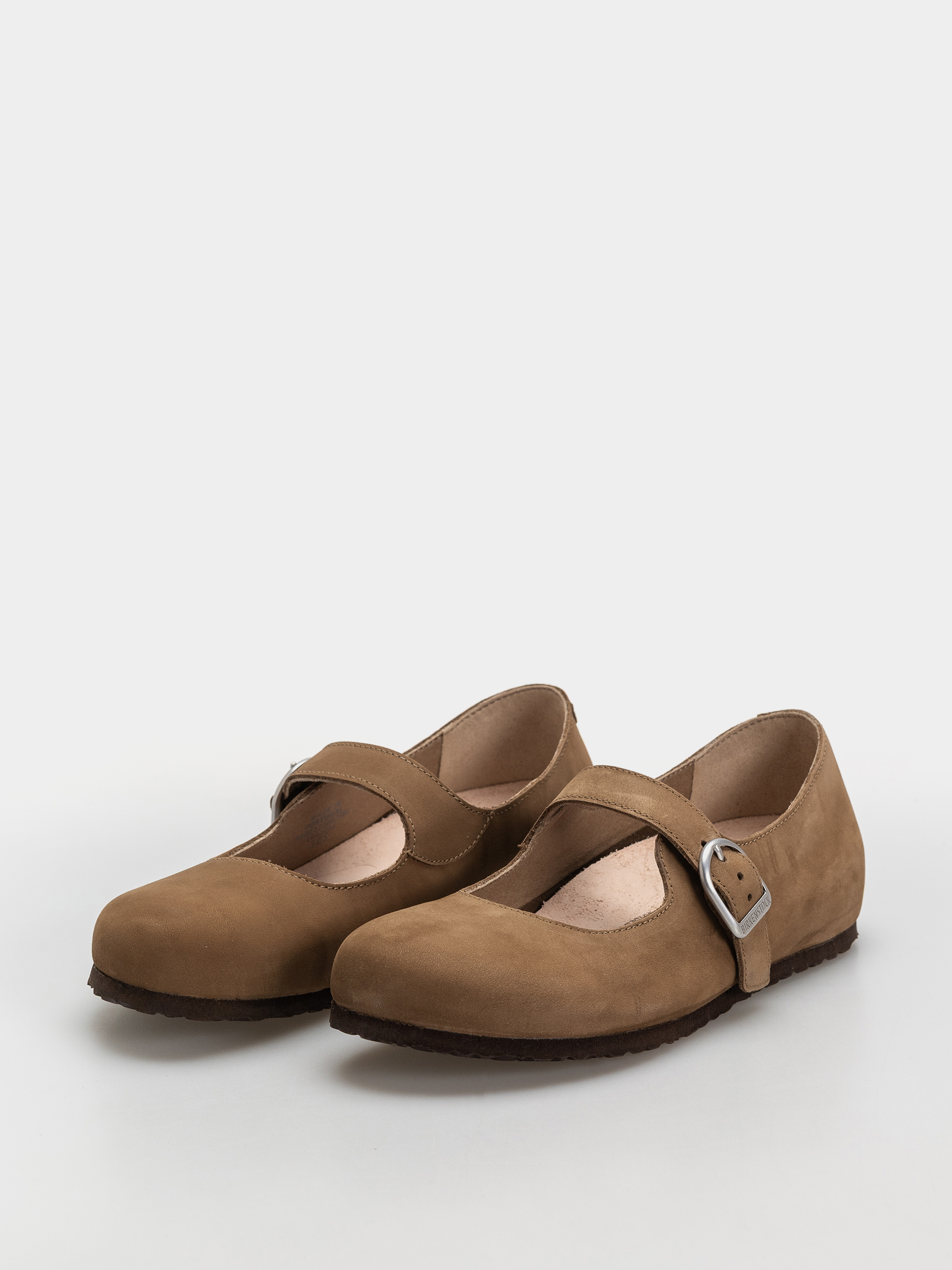Шльопанці Birkenstock Santa Clarita Nubuck Leather Narrow Wmn (dark tea)