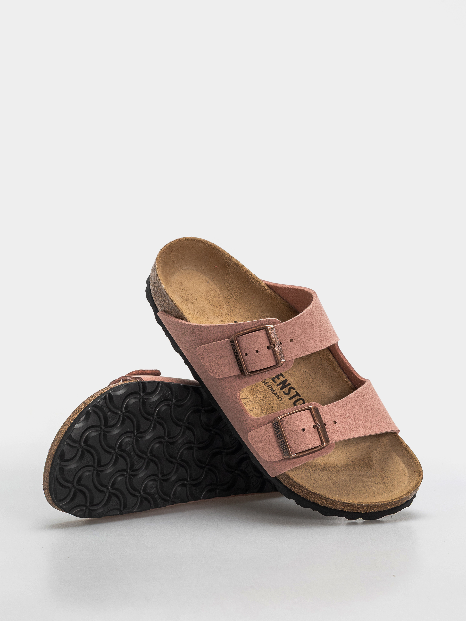 Шльопанці Birkenstock Arizona Birkibuc Narrow (pink clay)