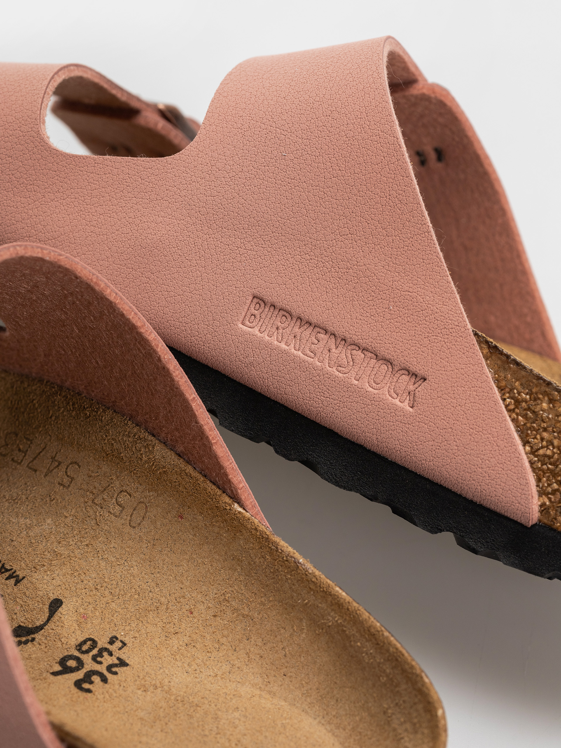 Шльопанці Birkenstock Arizona Birkibuc Narrow (pink clay)