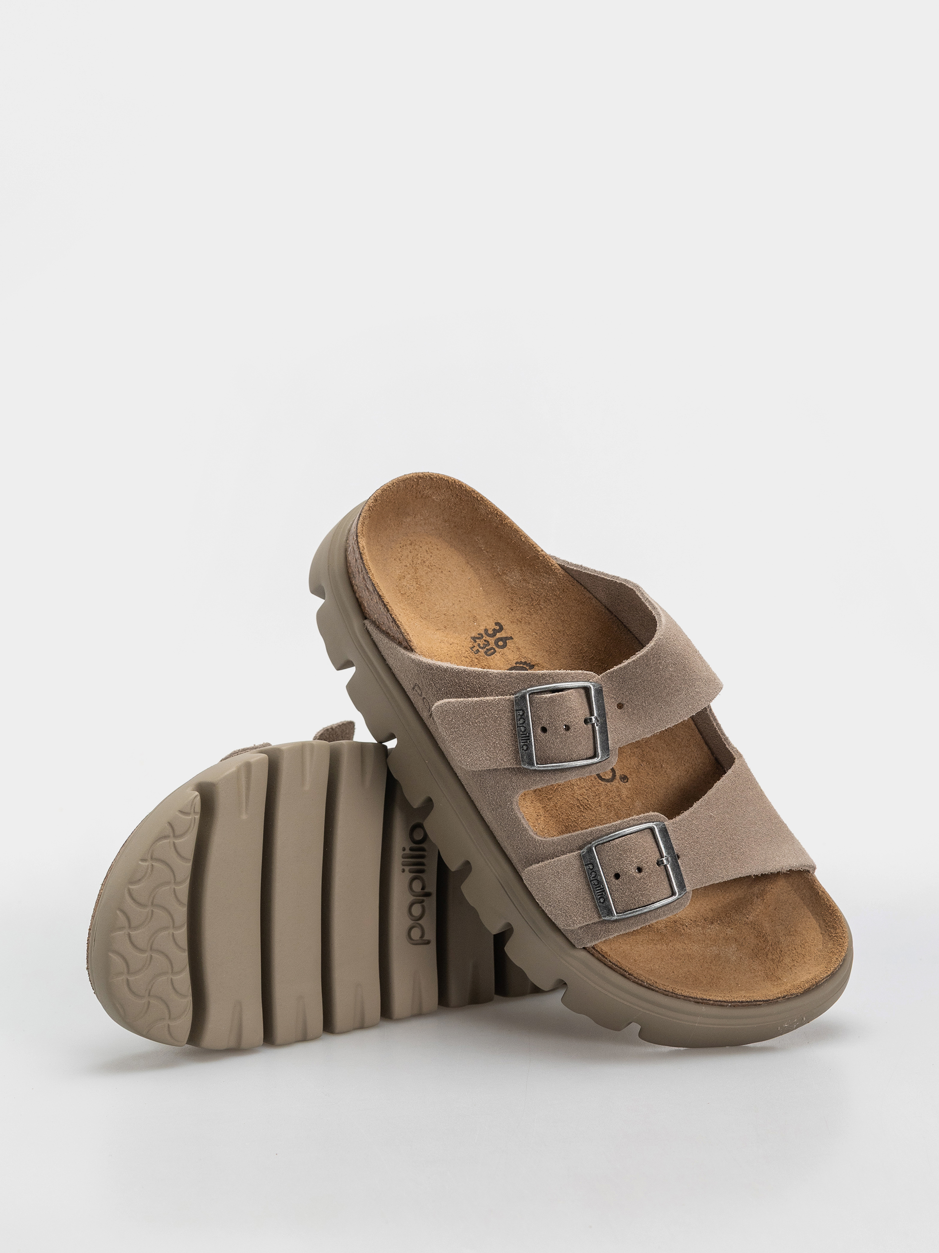 Шльопанці Birkenstock Arizona Chunky Suede Leather Narrow Wmn (taupe tonal)