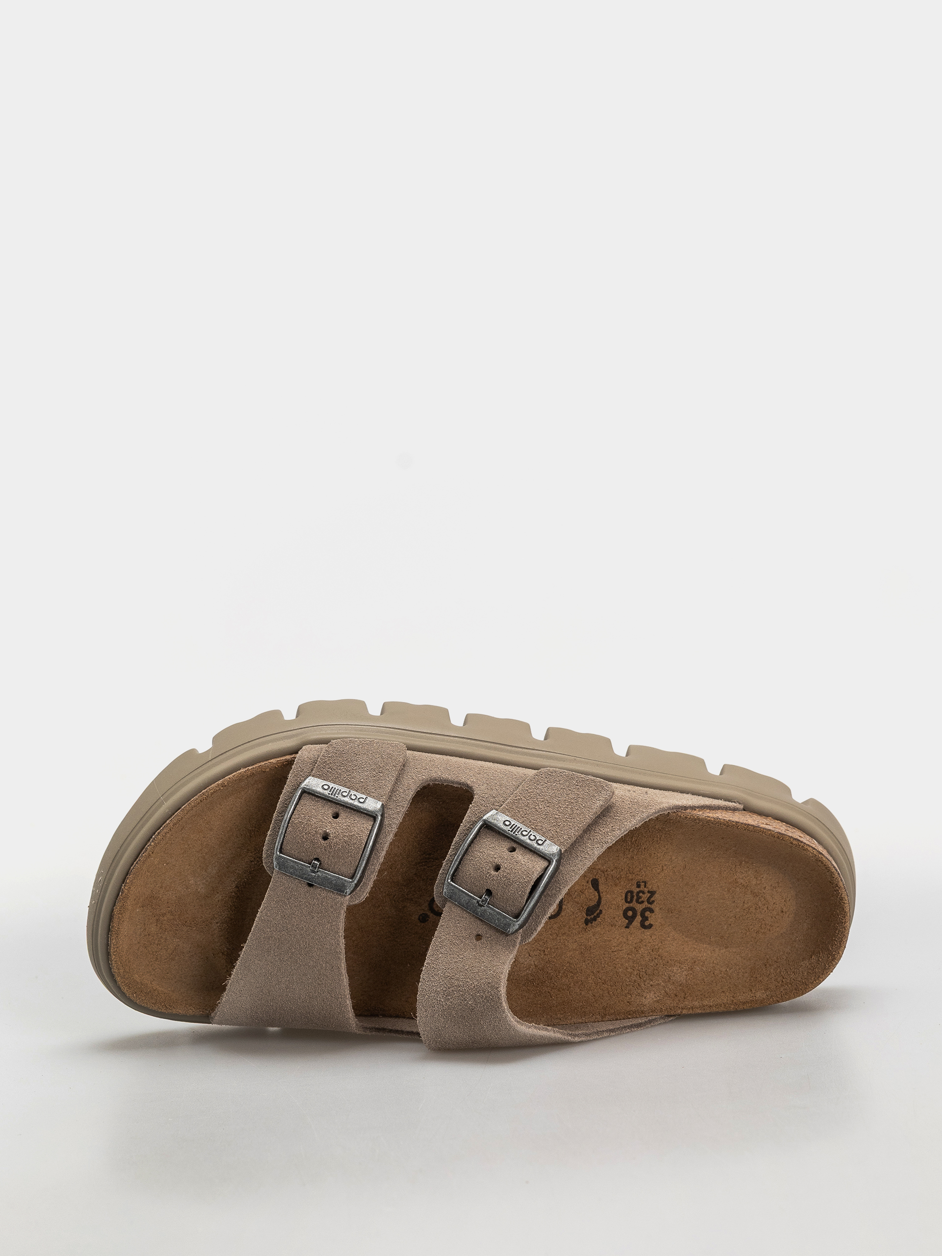 Шльопанці Birkenstock Arizona Chunky Suede Leather Narrow Wmn (taupe tonal)