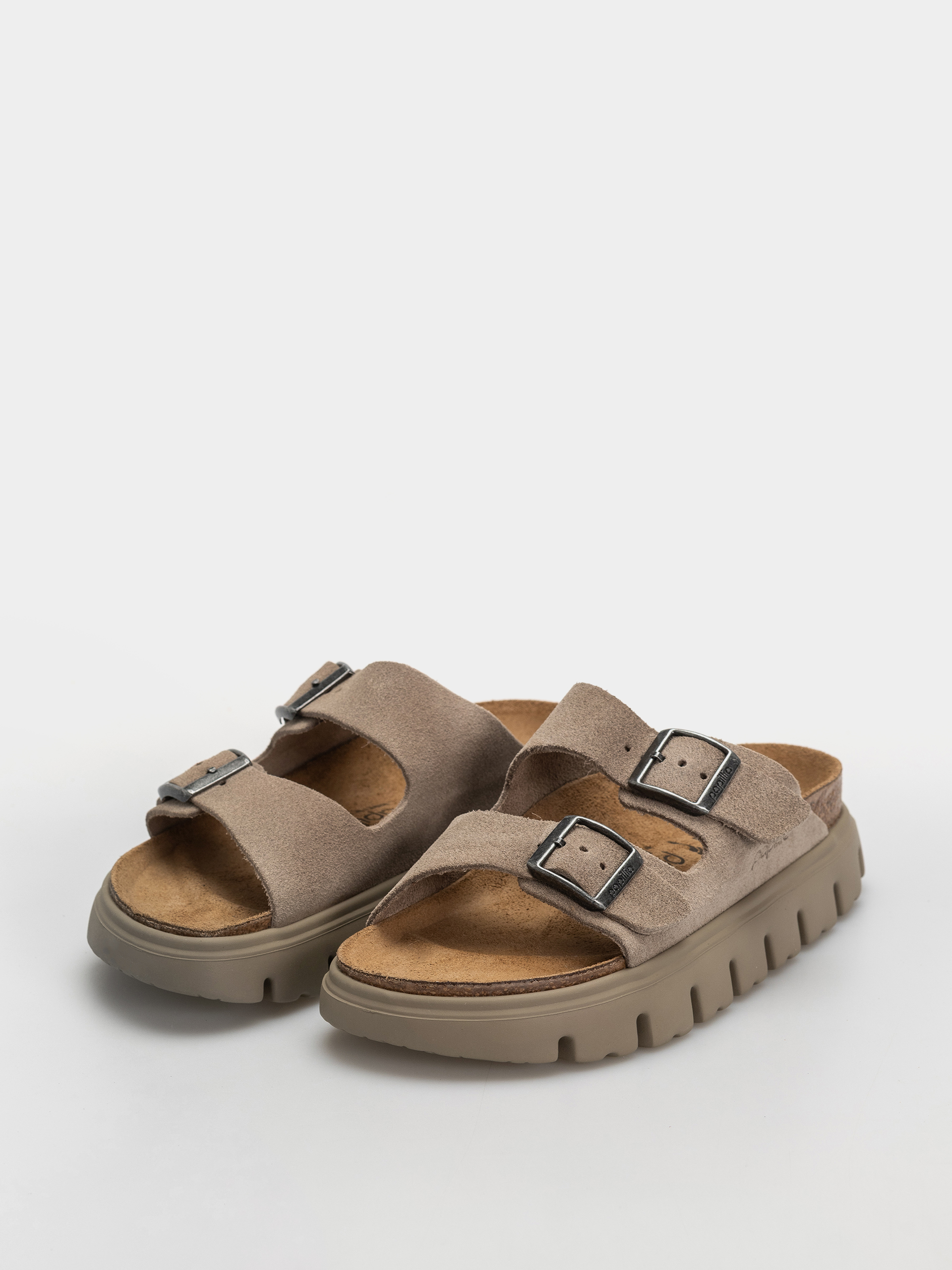 Шльопанці Birkenstock Arizona Chunky Suede Leather Narrow Wmn (taupe tonal)