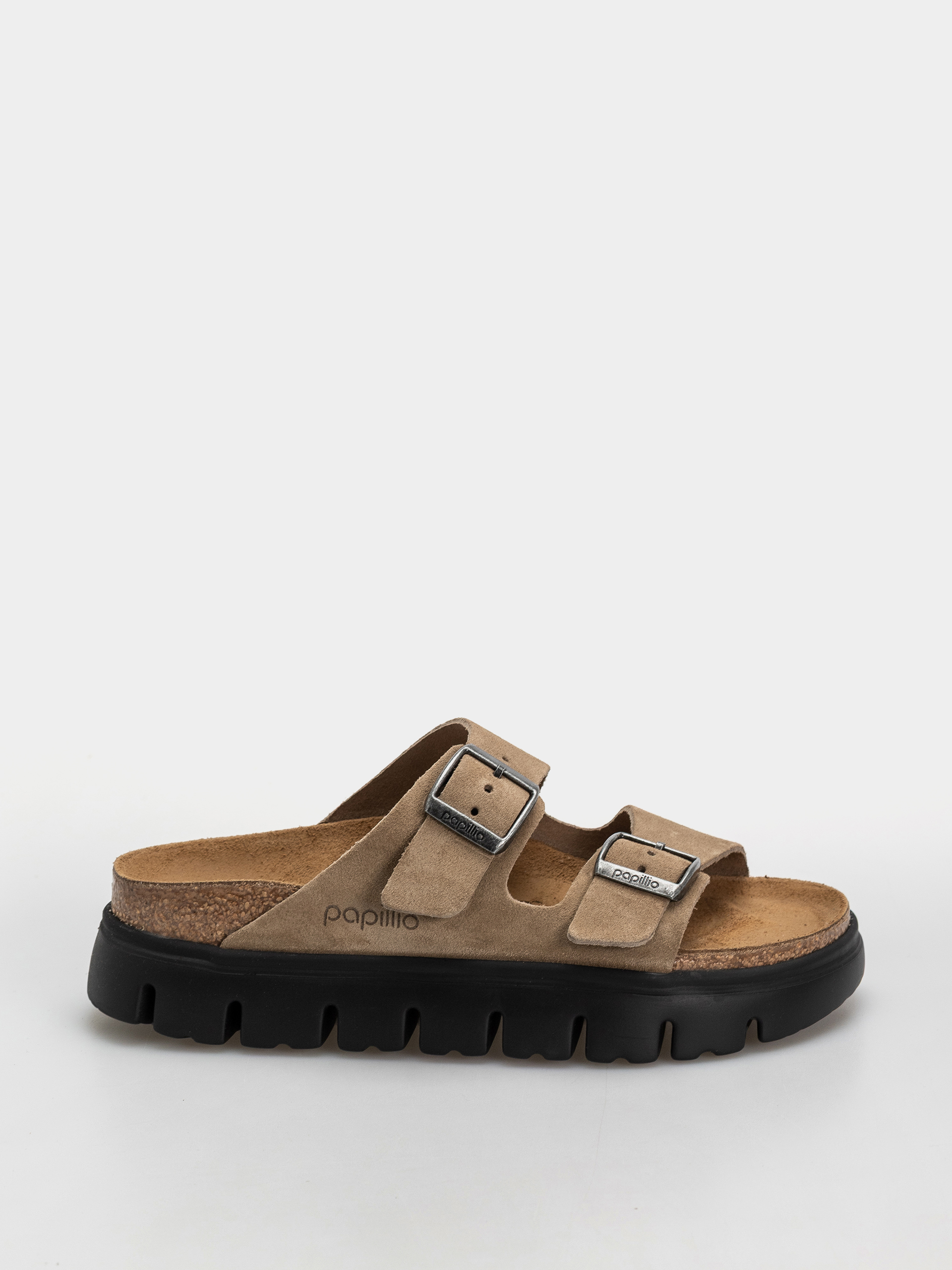 u0428u043bu044cu043eu043fu0430u043du0446u0456 Birkenstock Arizona Chunky Suede Leather Narrow Wmn (gray taupe)