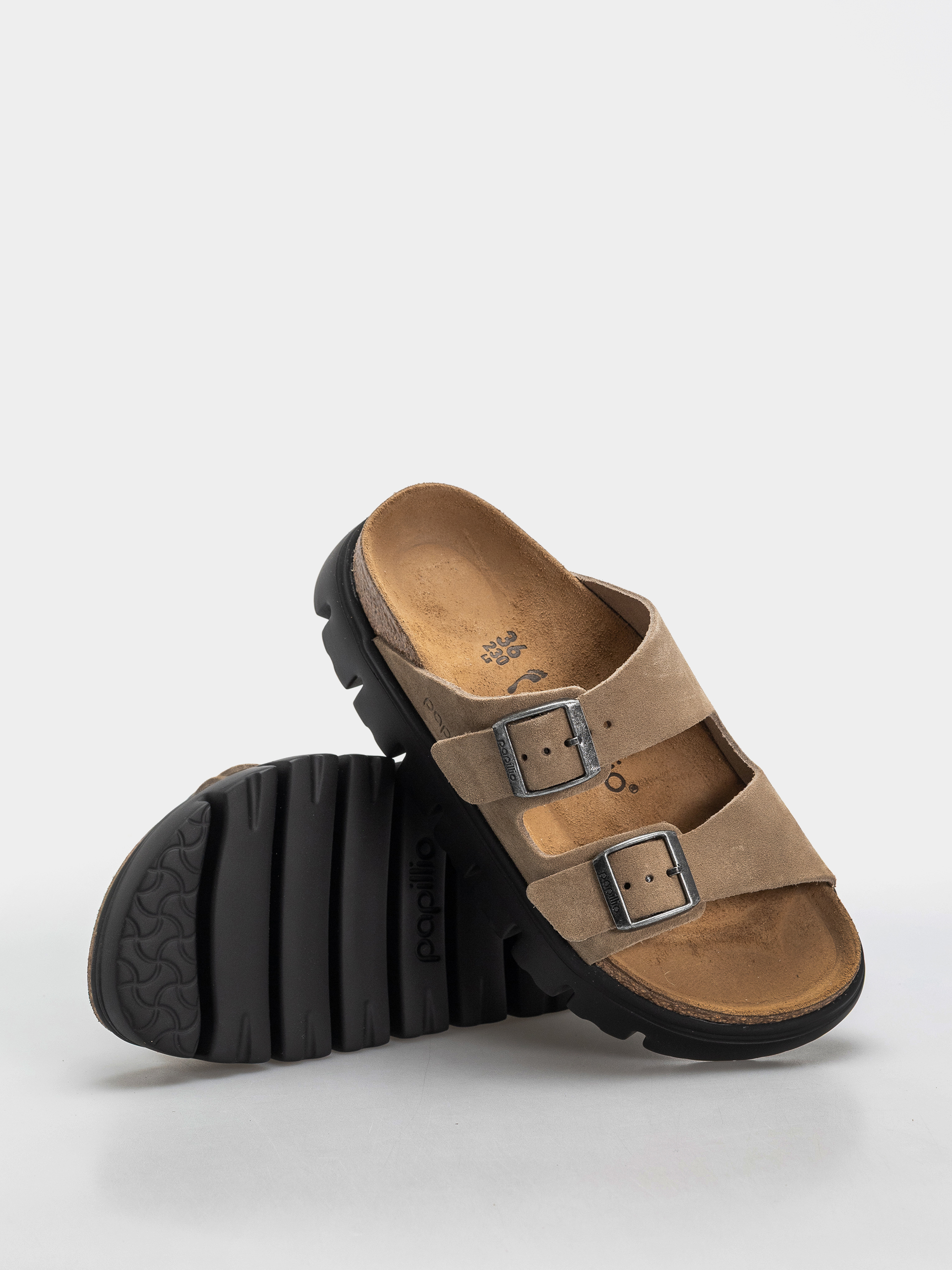 Шльопанці Birkenstock Arizona Chunky Suede Leather Narrow Wmn (gray taupe)