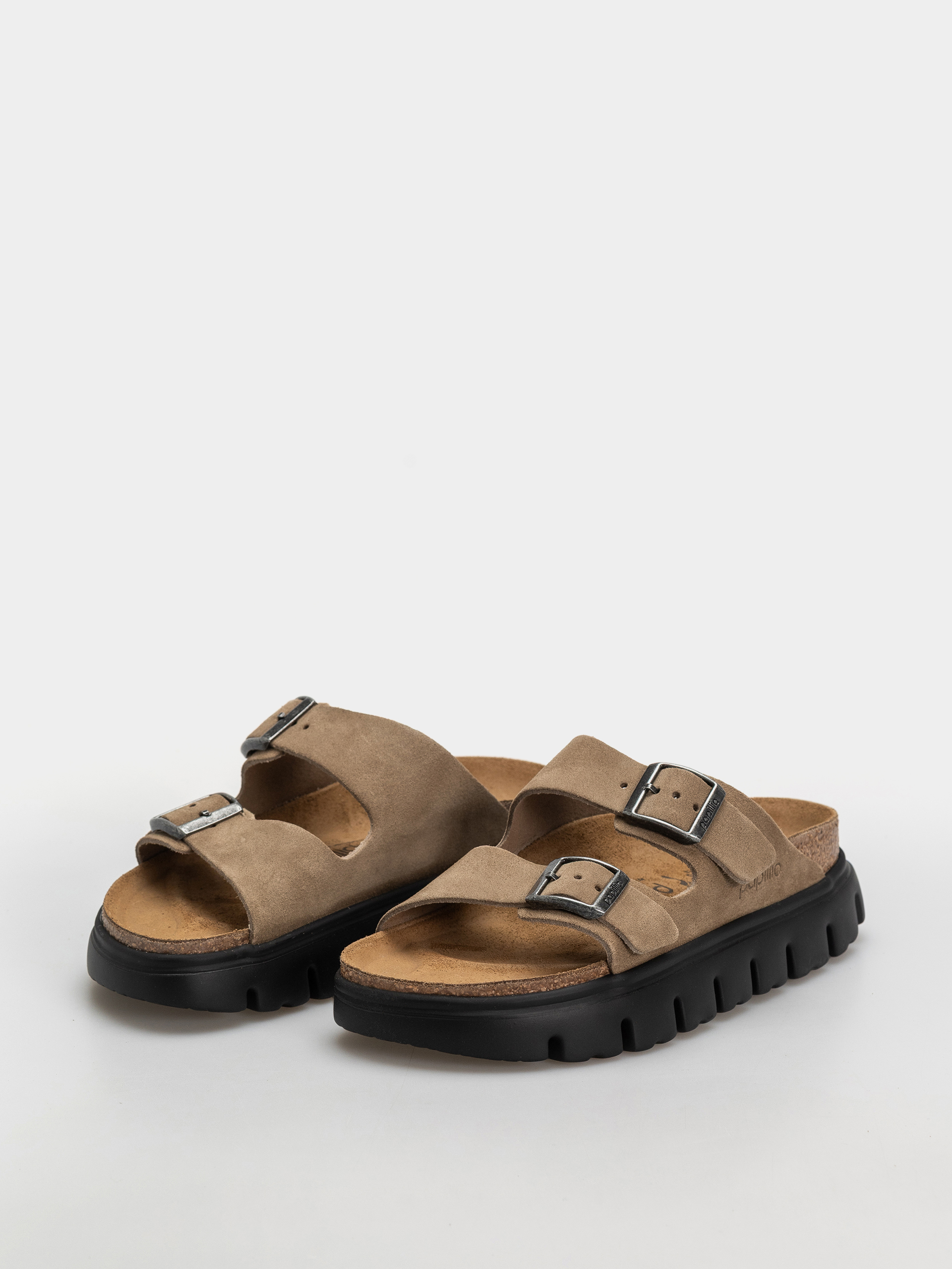 Шльопанці Birkenstock Arizona Chunky Suede Leather Narrow Wmn (gray taupe)