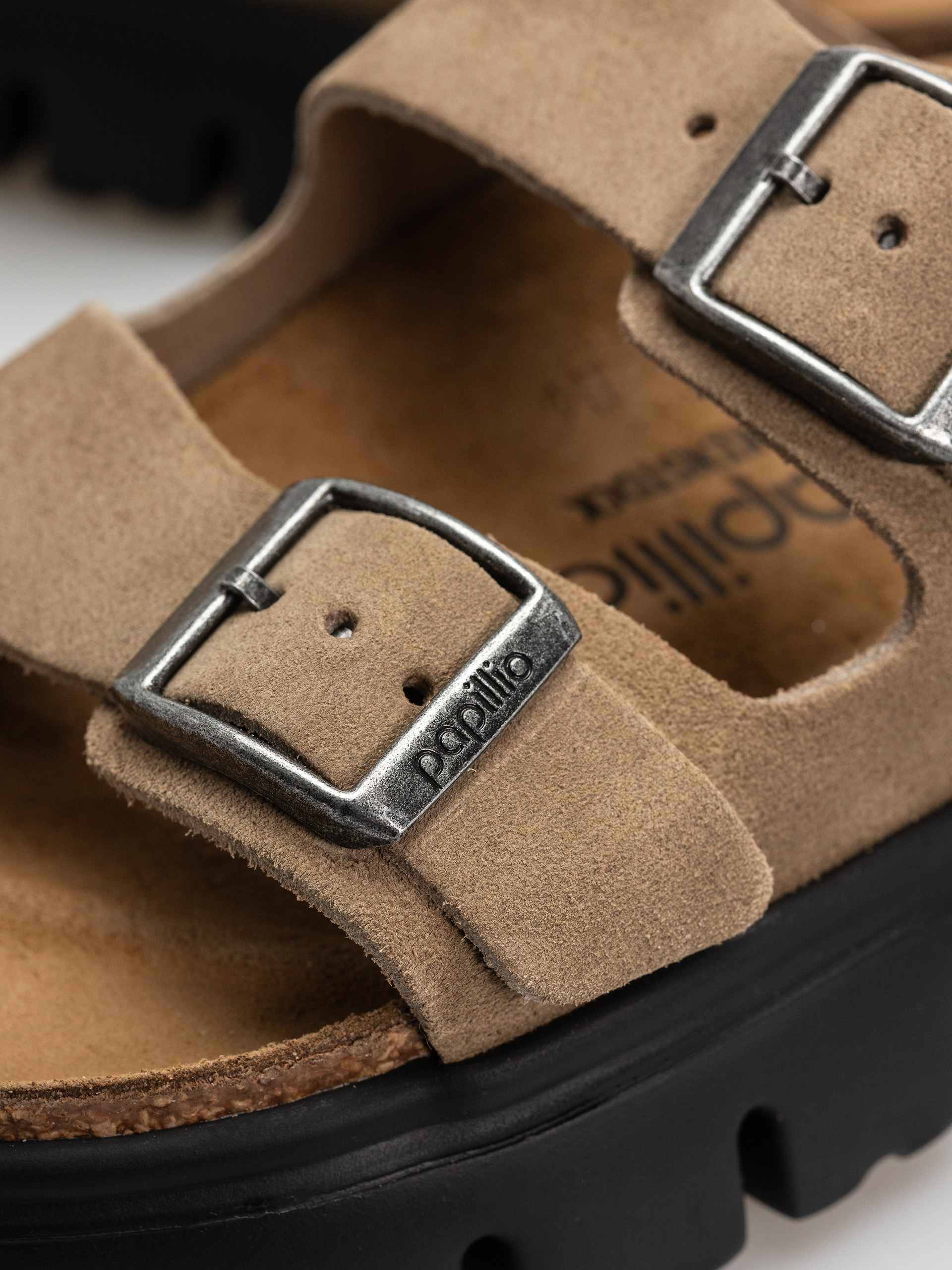 Шльопанці Birkenstock Arizona Chunky Suede Leather Narrow Wmn (gray taupe)
