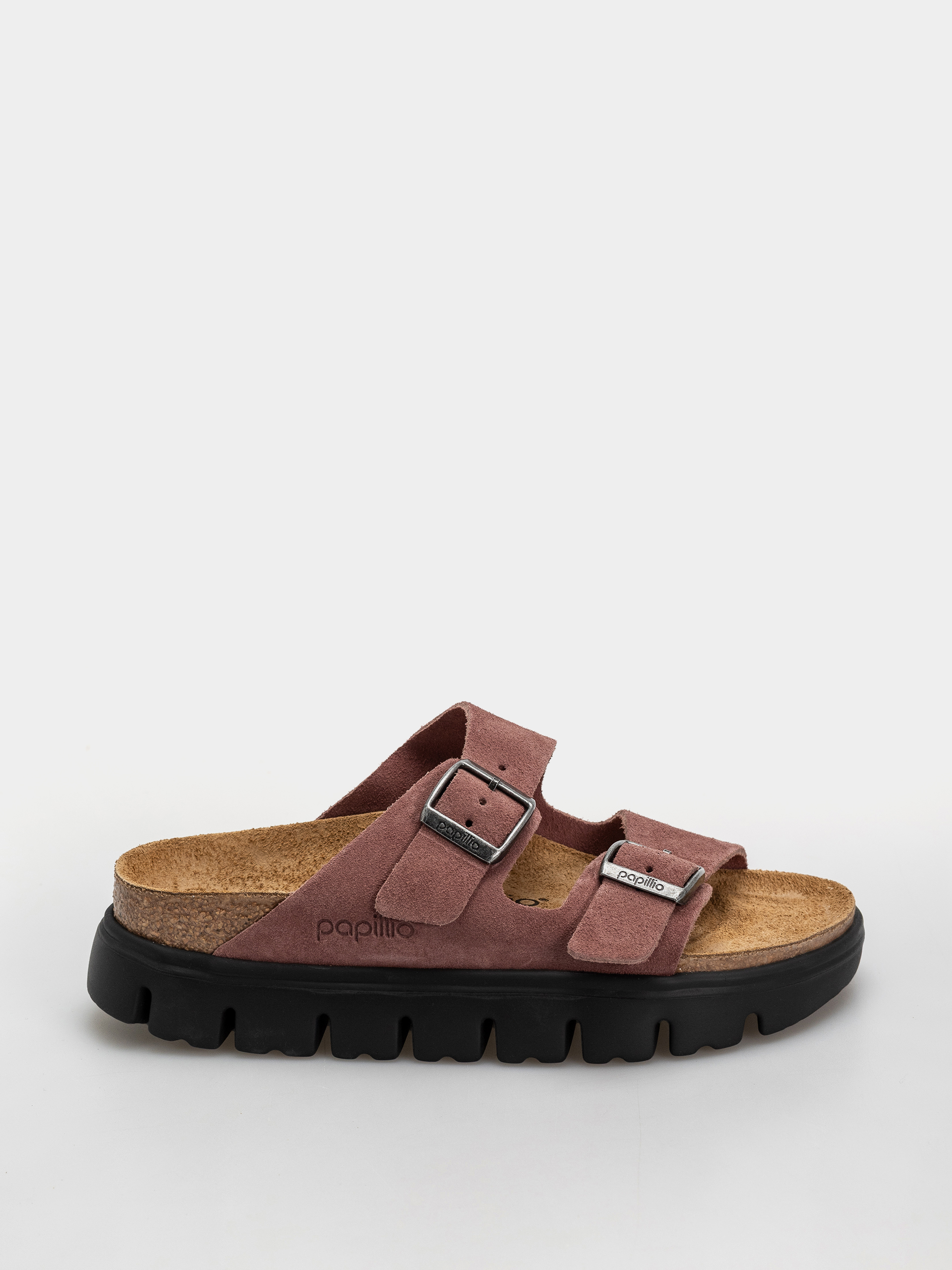 Шльопанці Birkenstock Arizona Chunky Suede Leather Narrow Wmn (pepper)