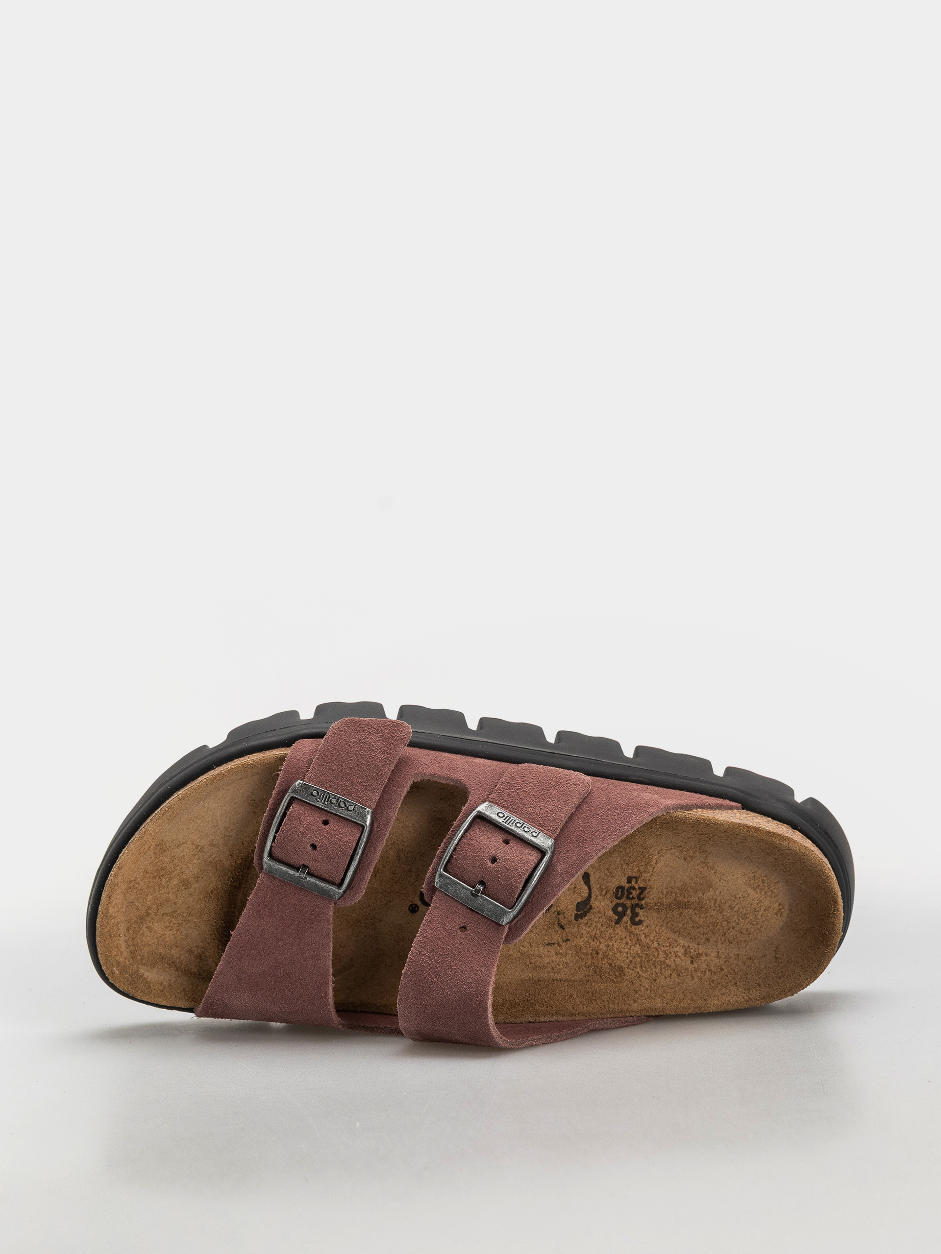 Шльопанці Birkenstock Arizona Chunky Suede Leather Narrow Wmn (pepper)