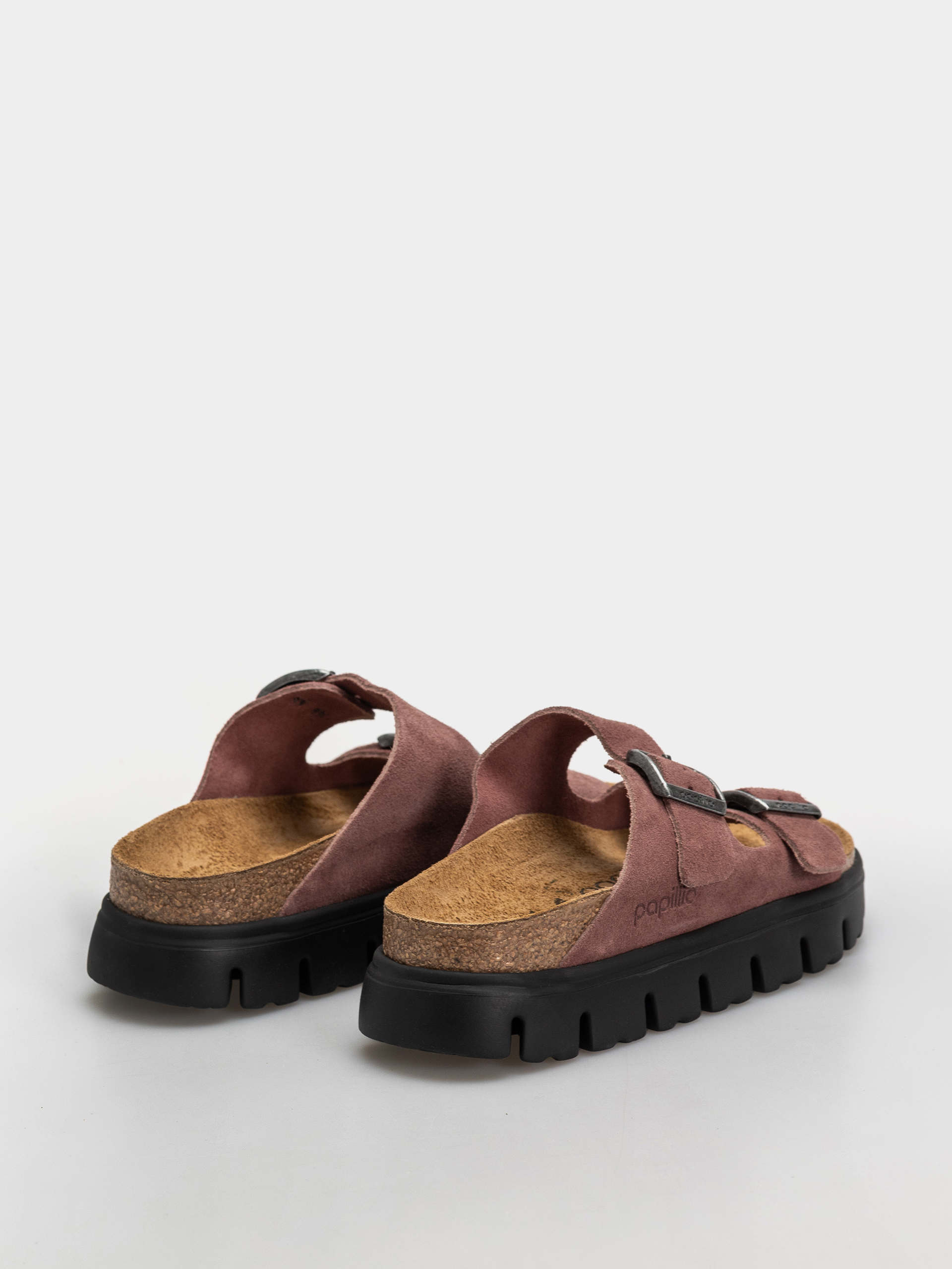 Шльопанці Birkenstock Arizona Chunky Suede Leather Narrow Wmn (pepper)