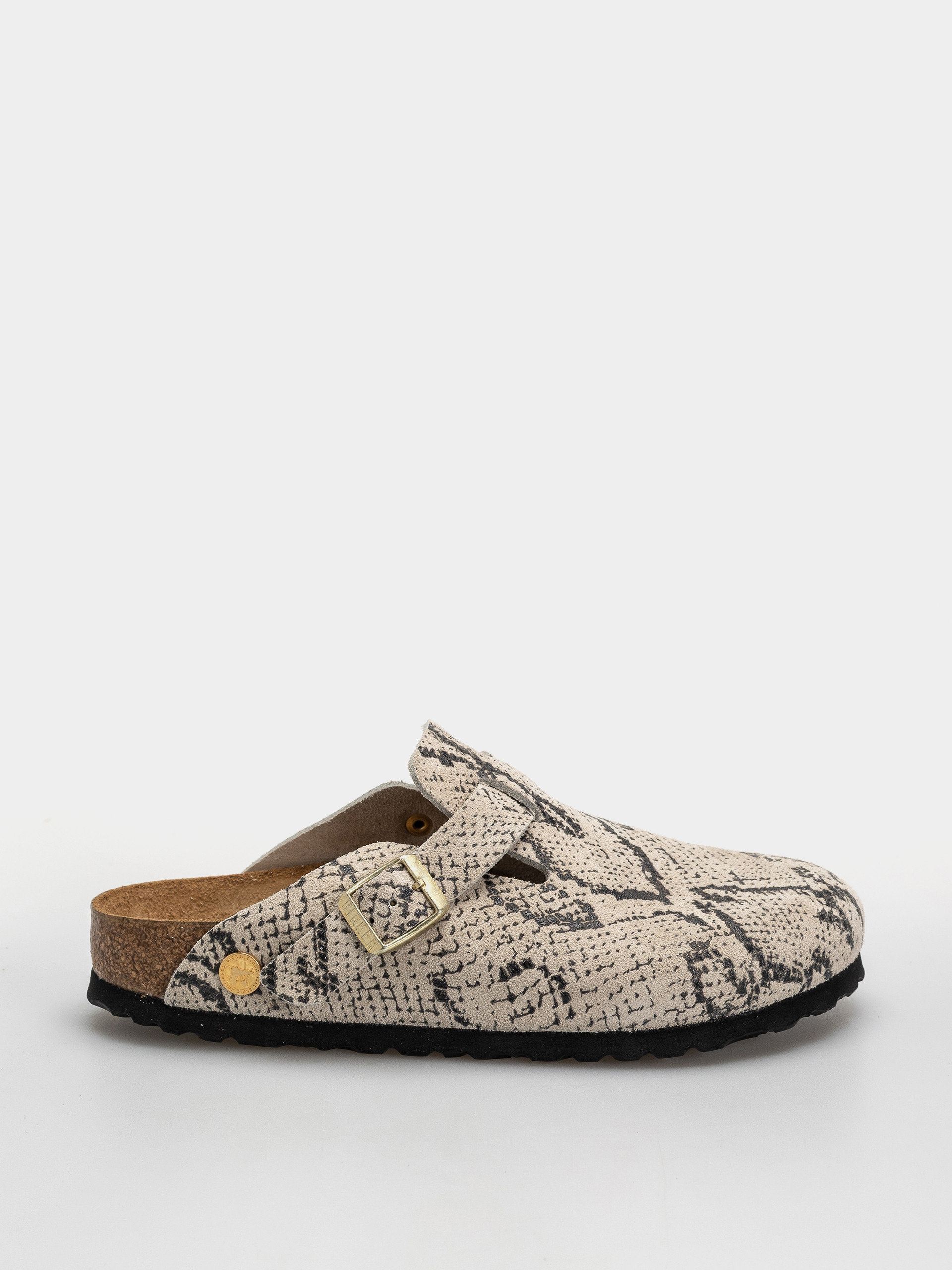 Шльопанці Birkenstock Boston Rivet Logo Suede Leather Narrow Wmn
