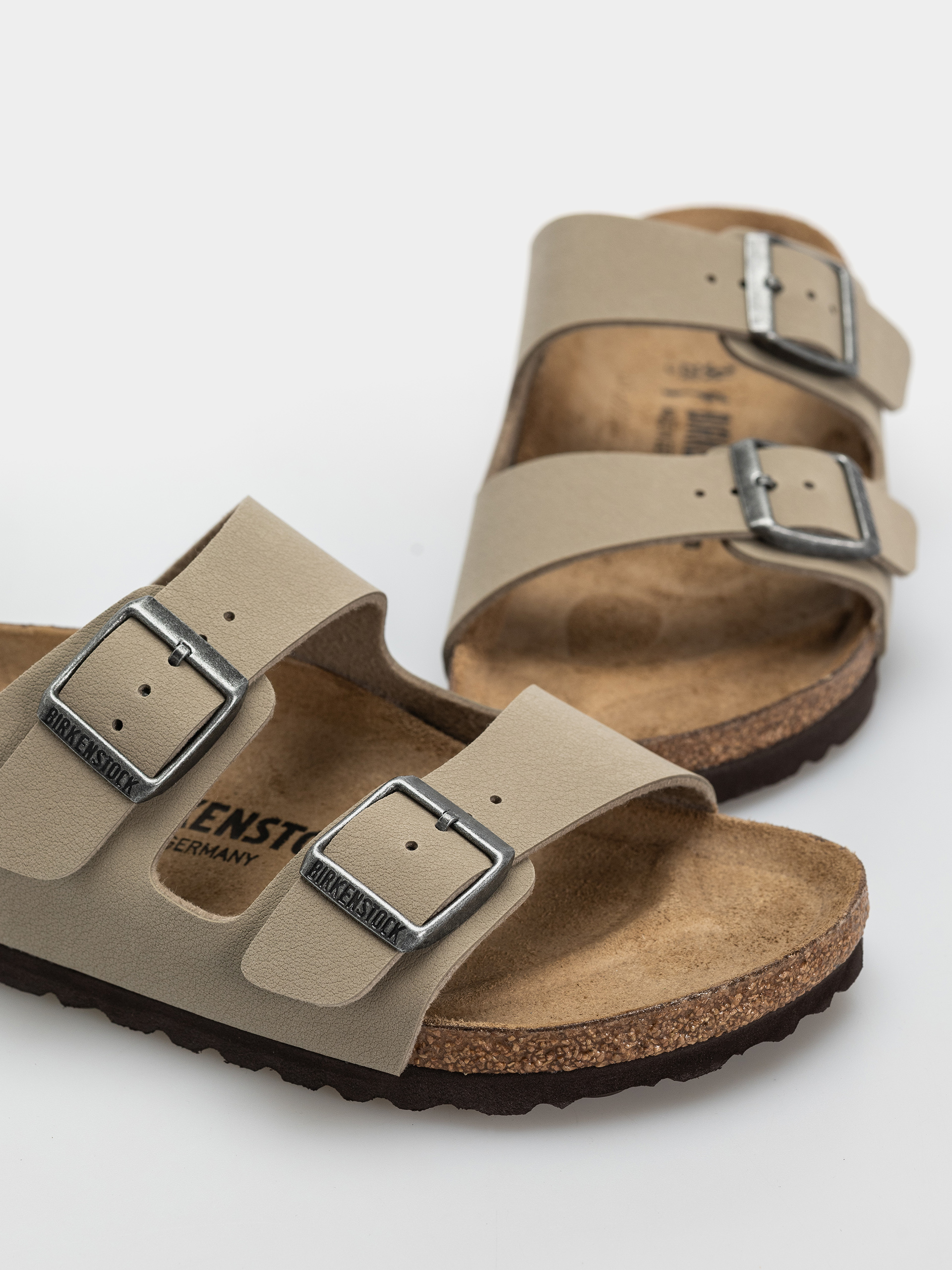 Шльопанці Birkenstock Arizona Birko Flor Narrow (faded khaki/dark brown os)