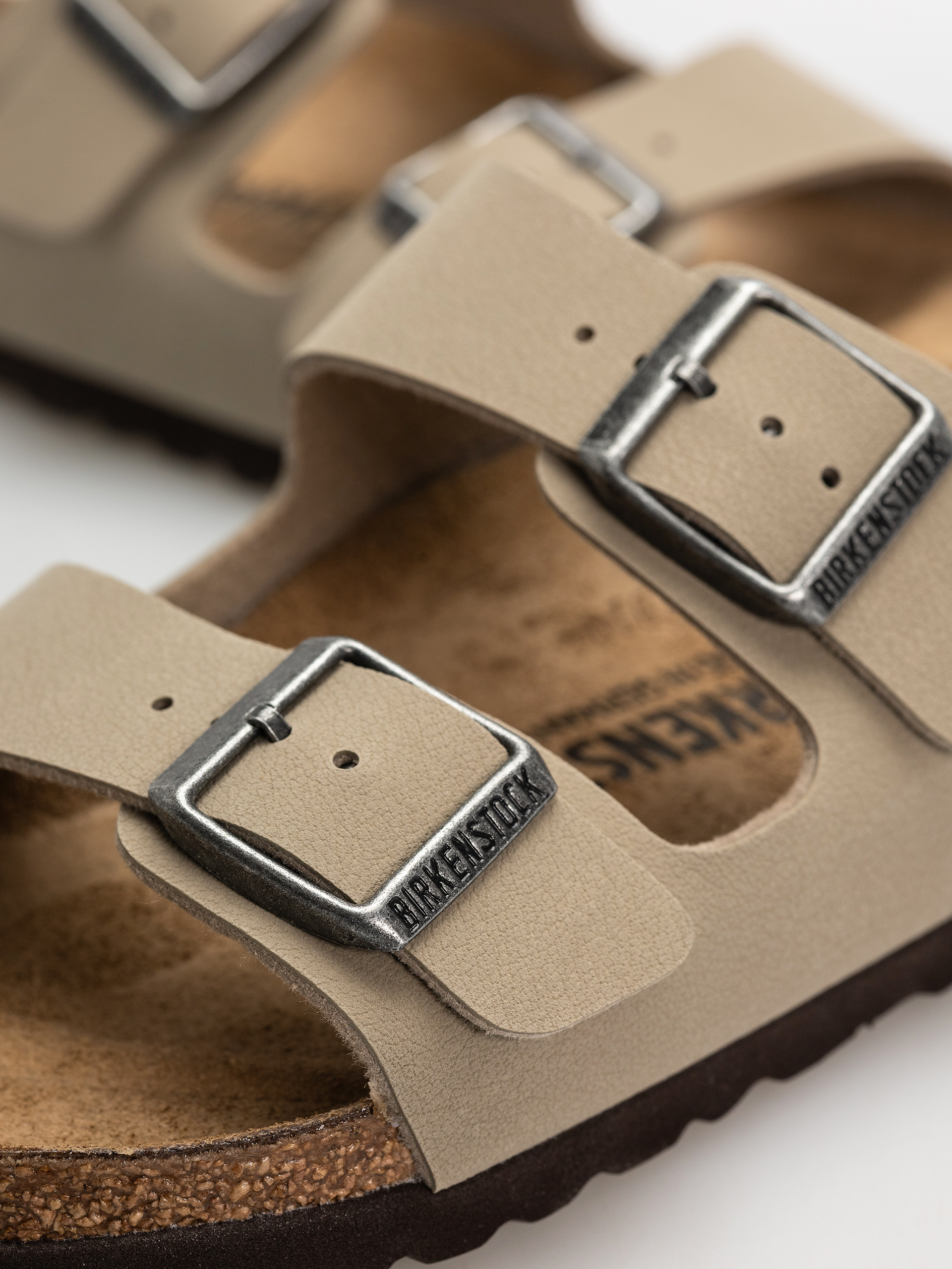Шльопанці Birkenstock Arizona Birko Flor Narrow (faded khaki/dark brown os)