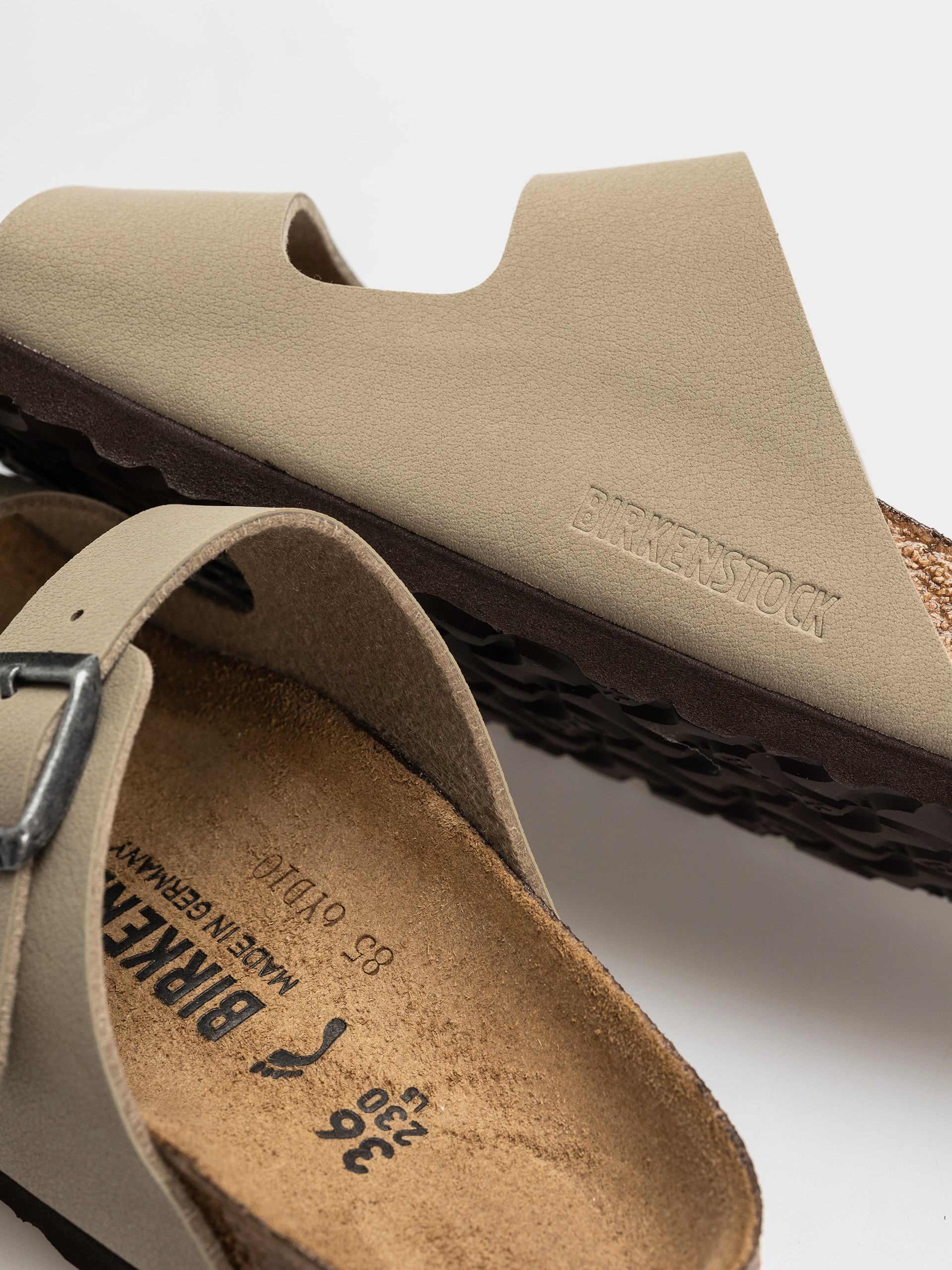 Шльопанці Birkenstock Arizona Birko Flor Narrow (faded khaki/dark brown os)