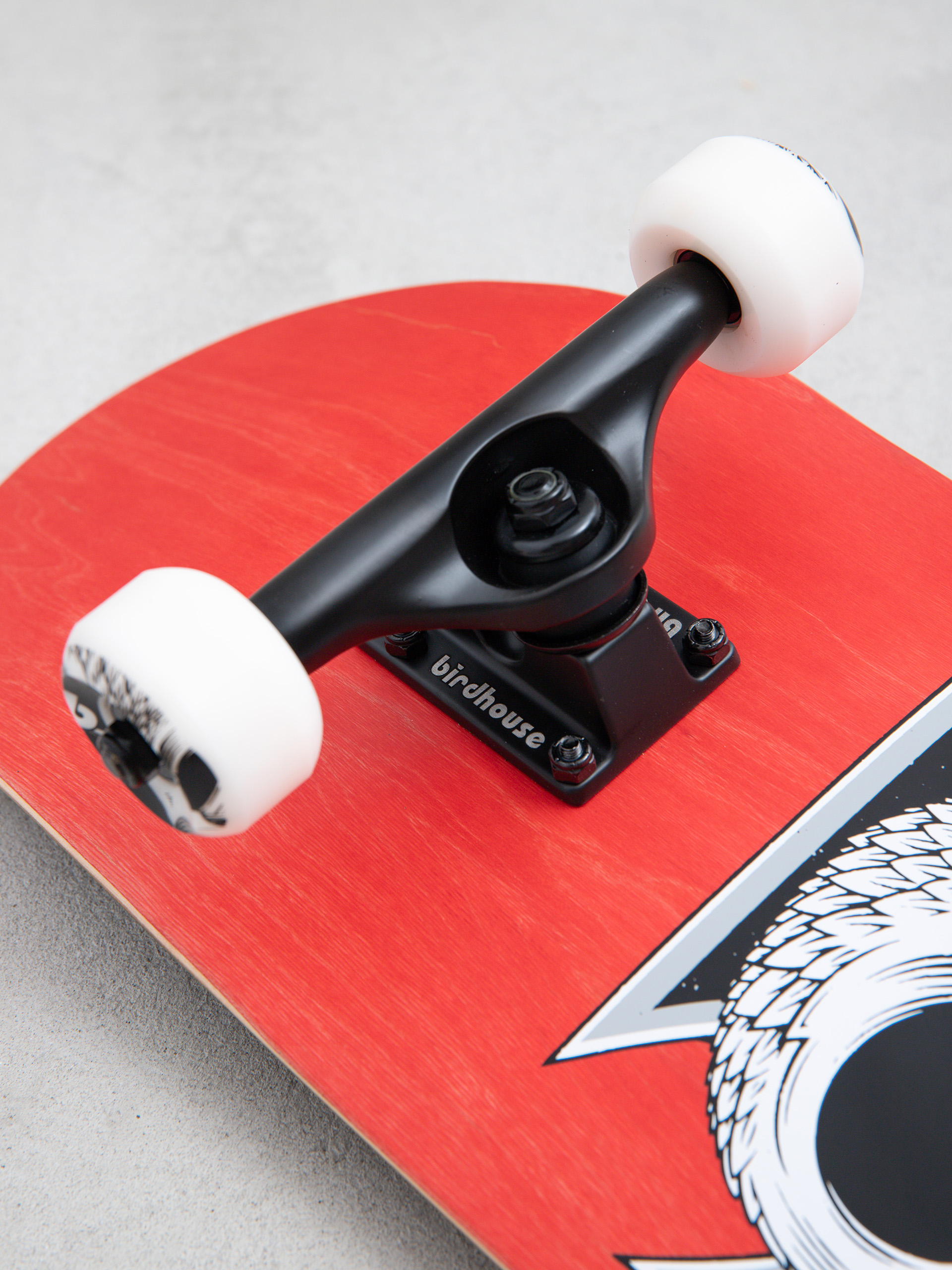 Скейтборд Birdhouse Hawk Skull 2 (red)