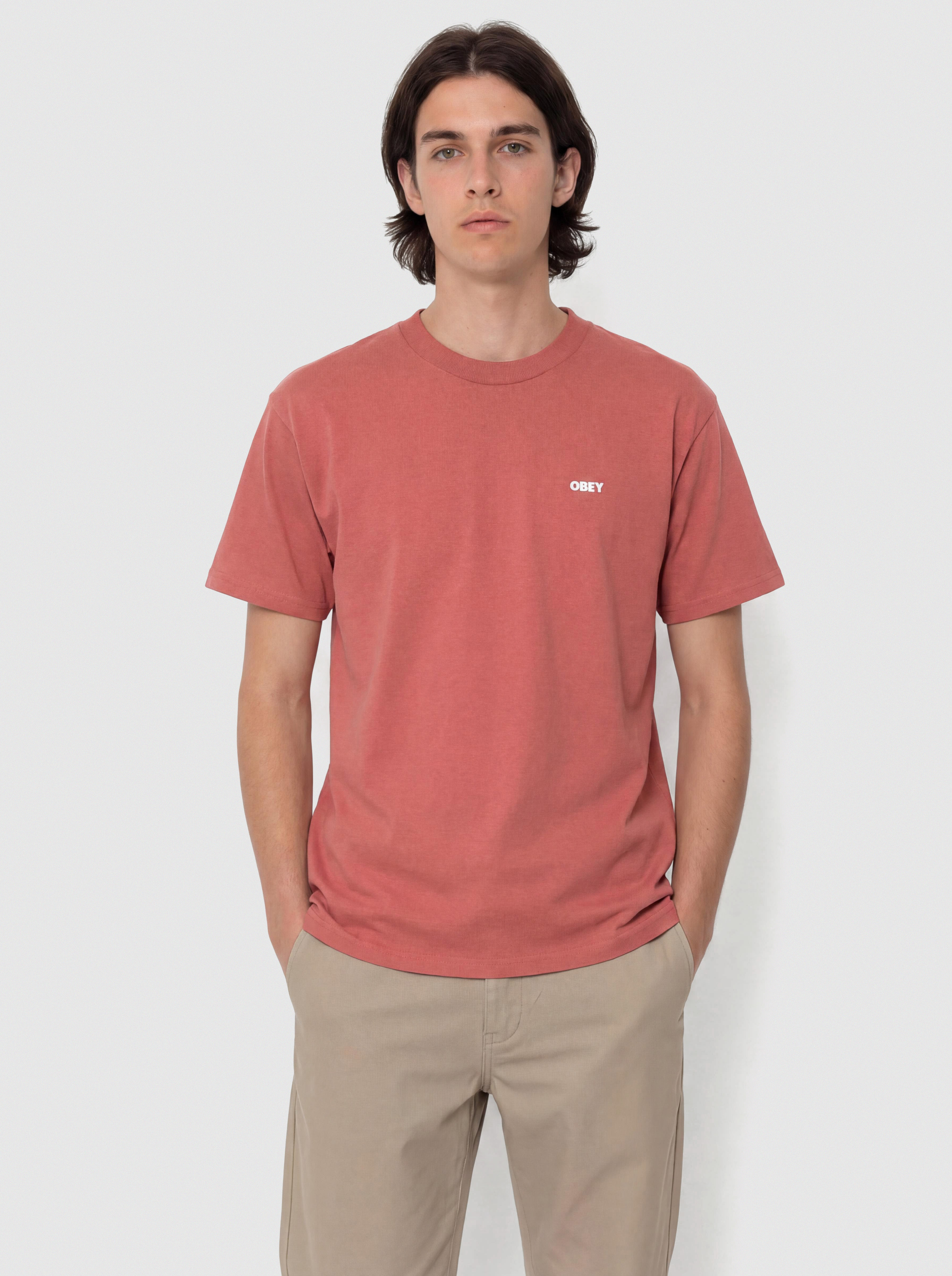 Футболка OBEY Peep Hole (mineral red)