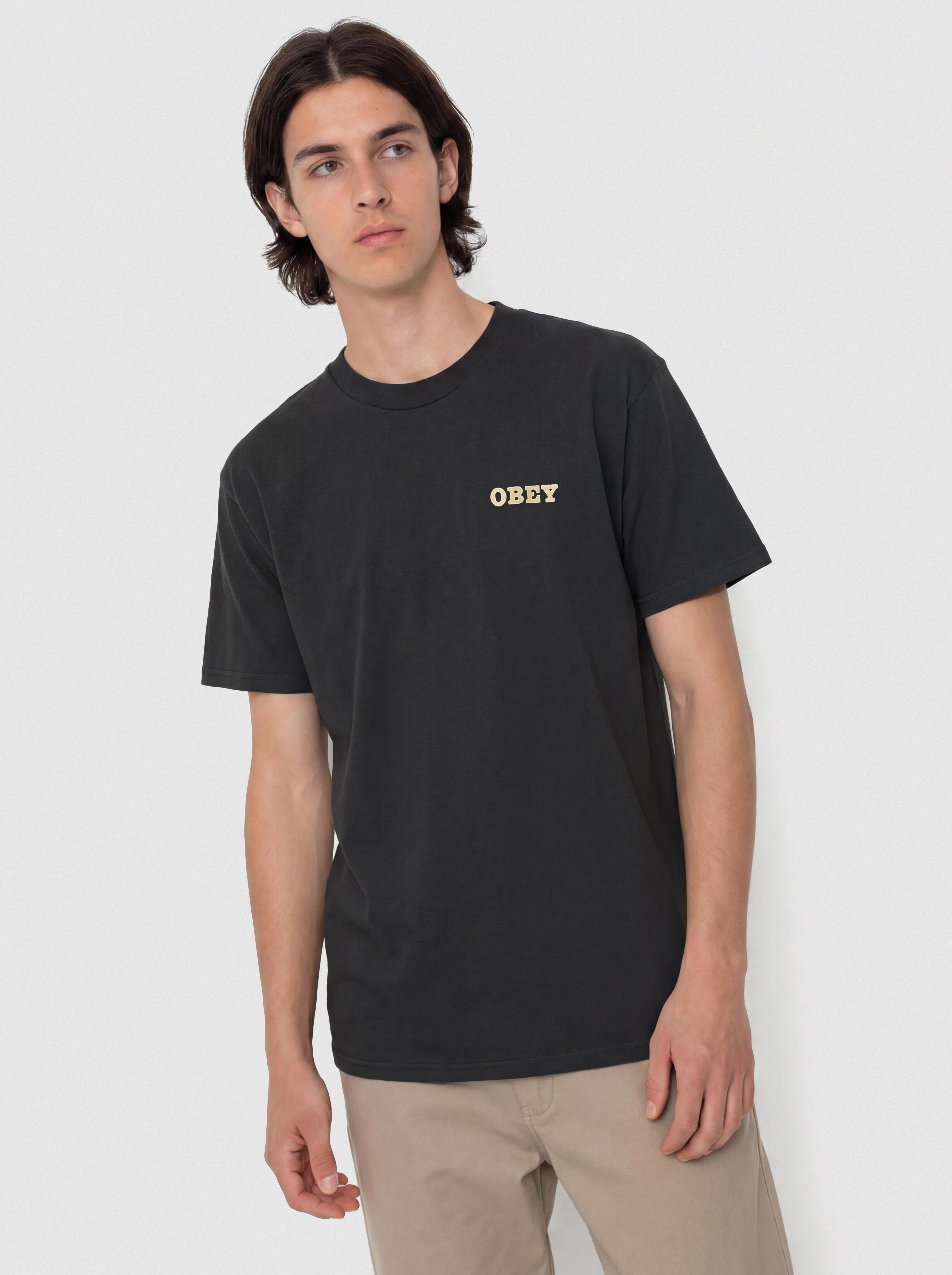 Футболка OBEY Savage Sounds Leopard (vintage black)
