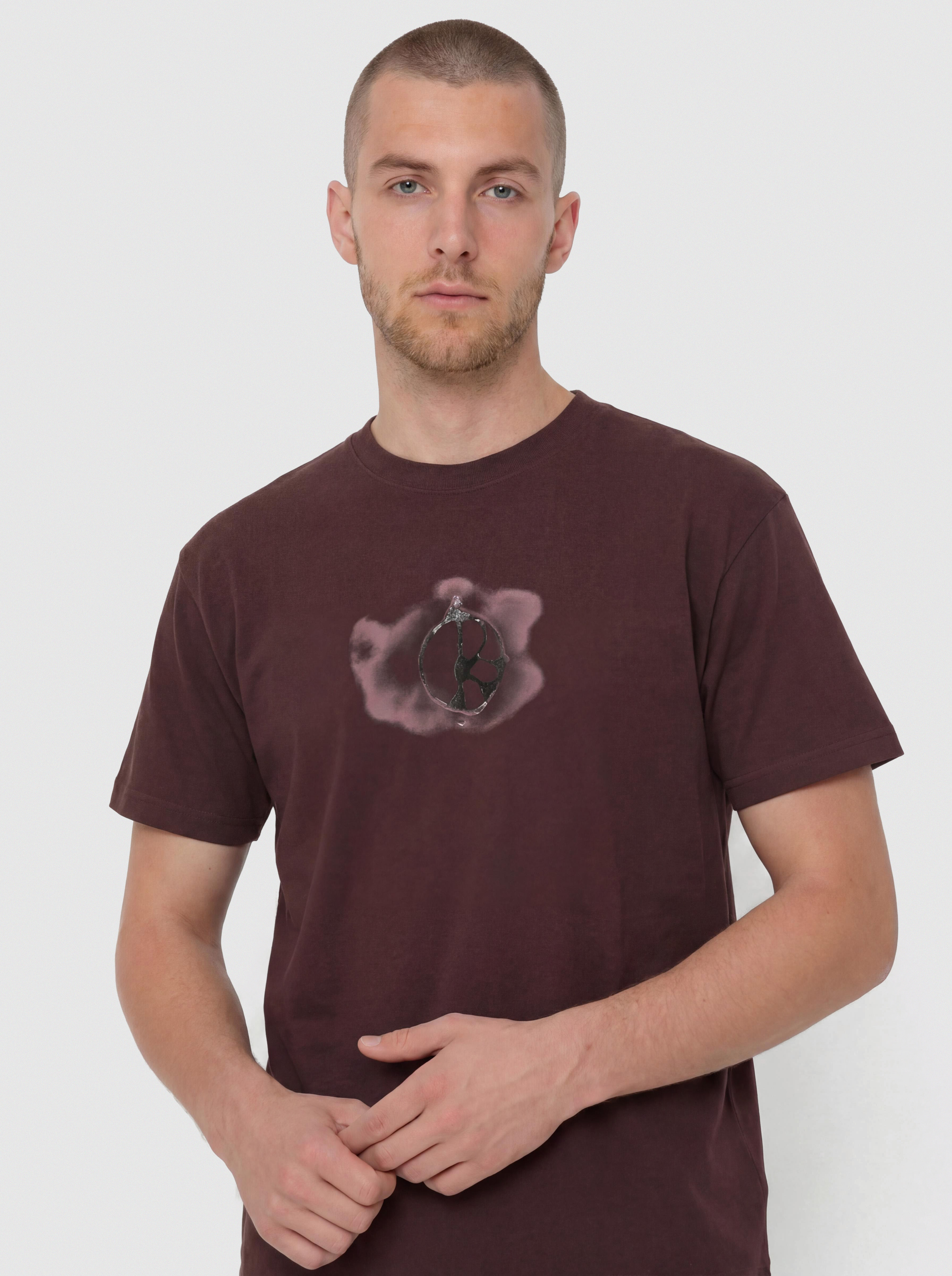 Футболка Polar Skate Metal Logo (washed bordeaux)
