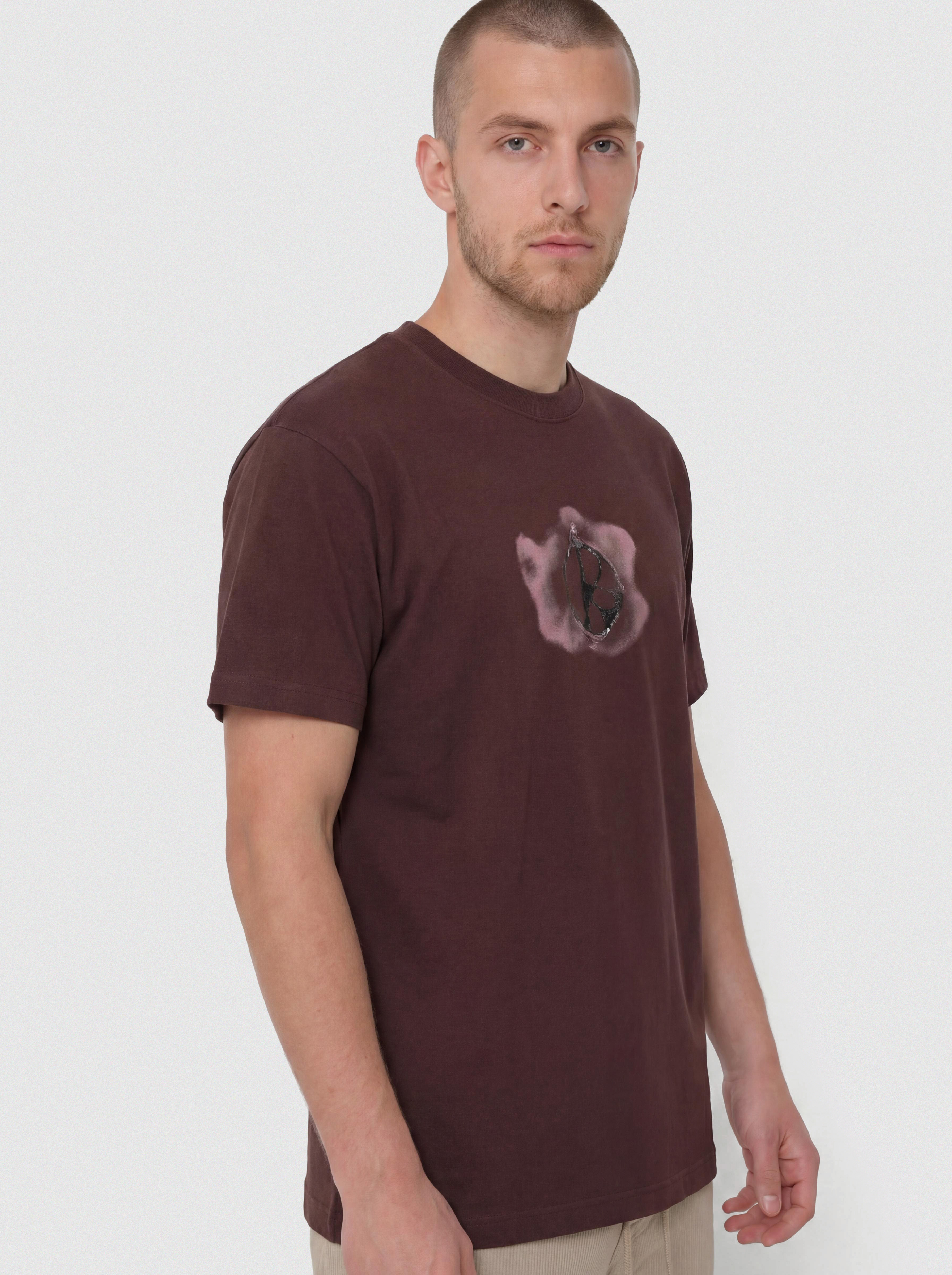Футболка Polar Skate Metal Logo (washed bordeaux)