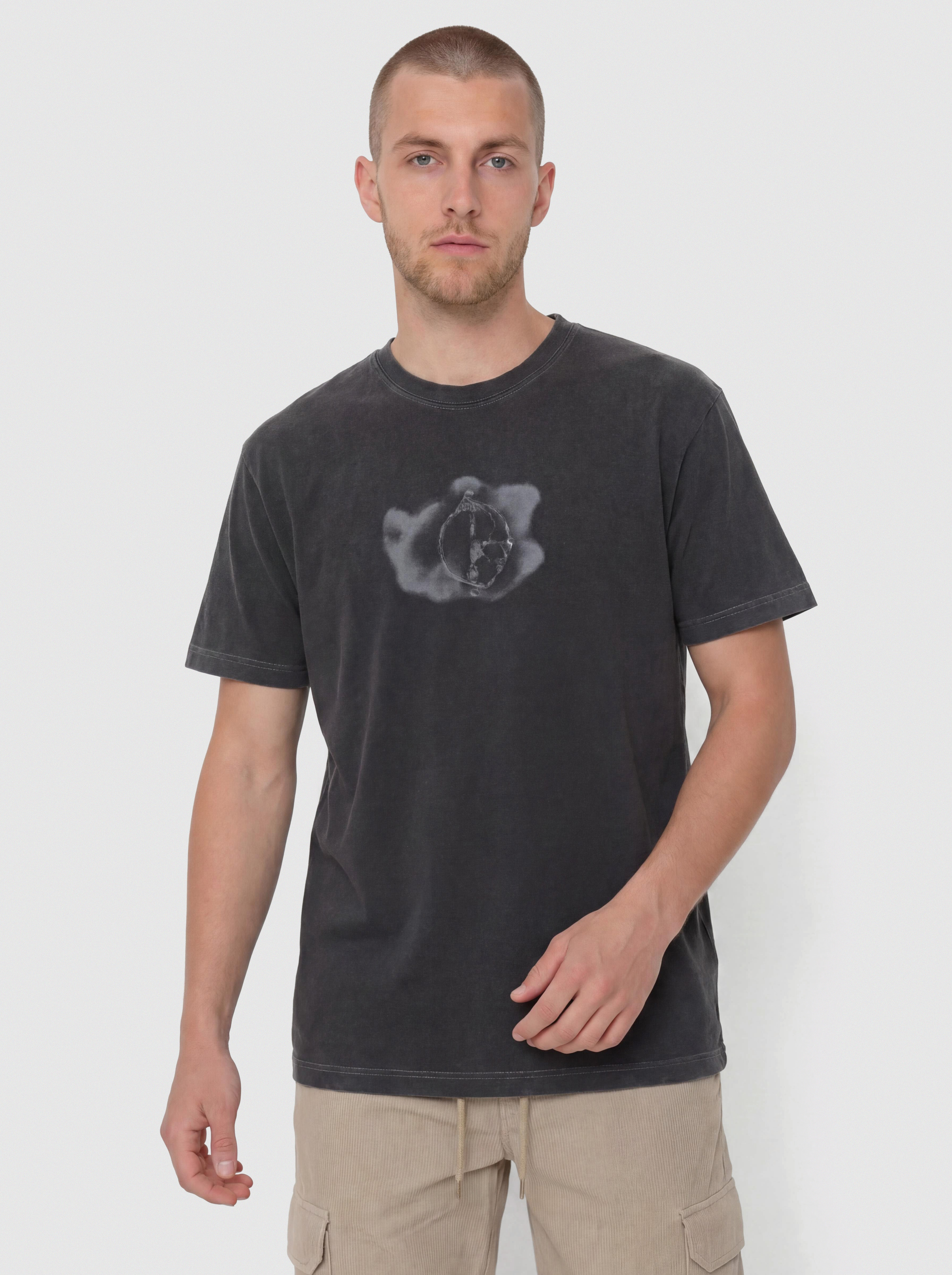 Футболка Polar Skate Metal Logo (silver black)