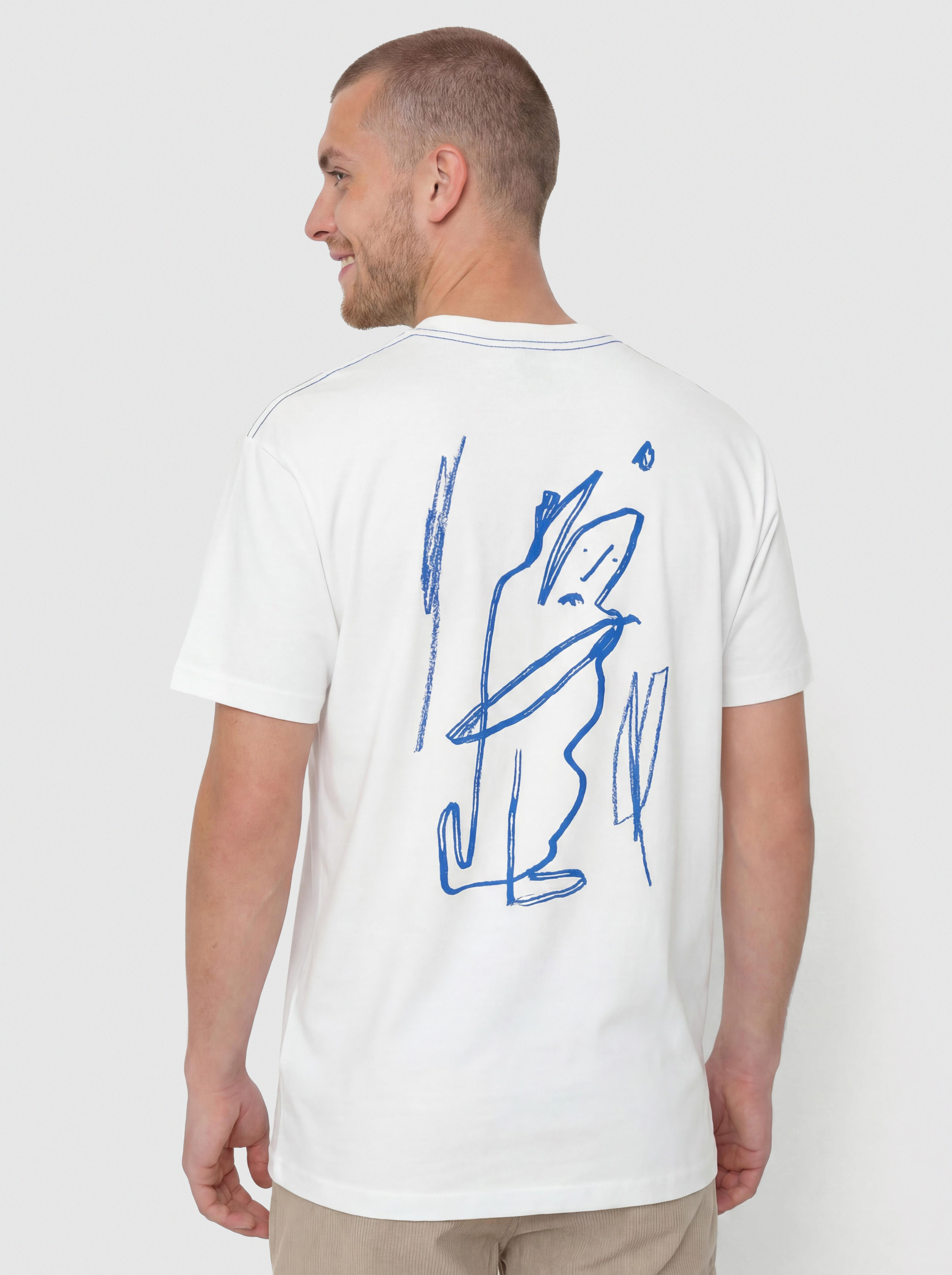 Футболка Polar Skate Contrast Doodle (white/ultramarine)