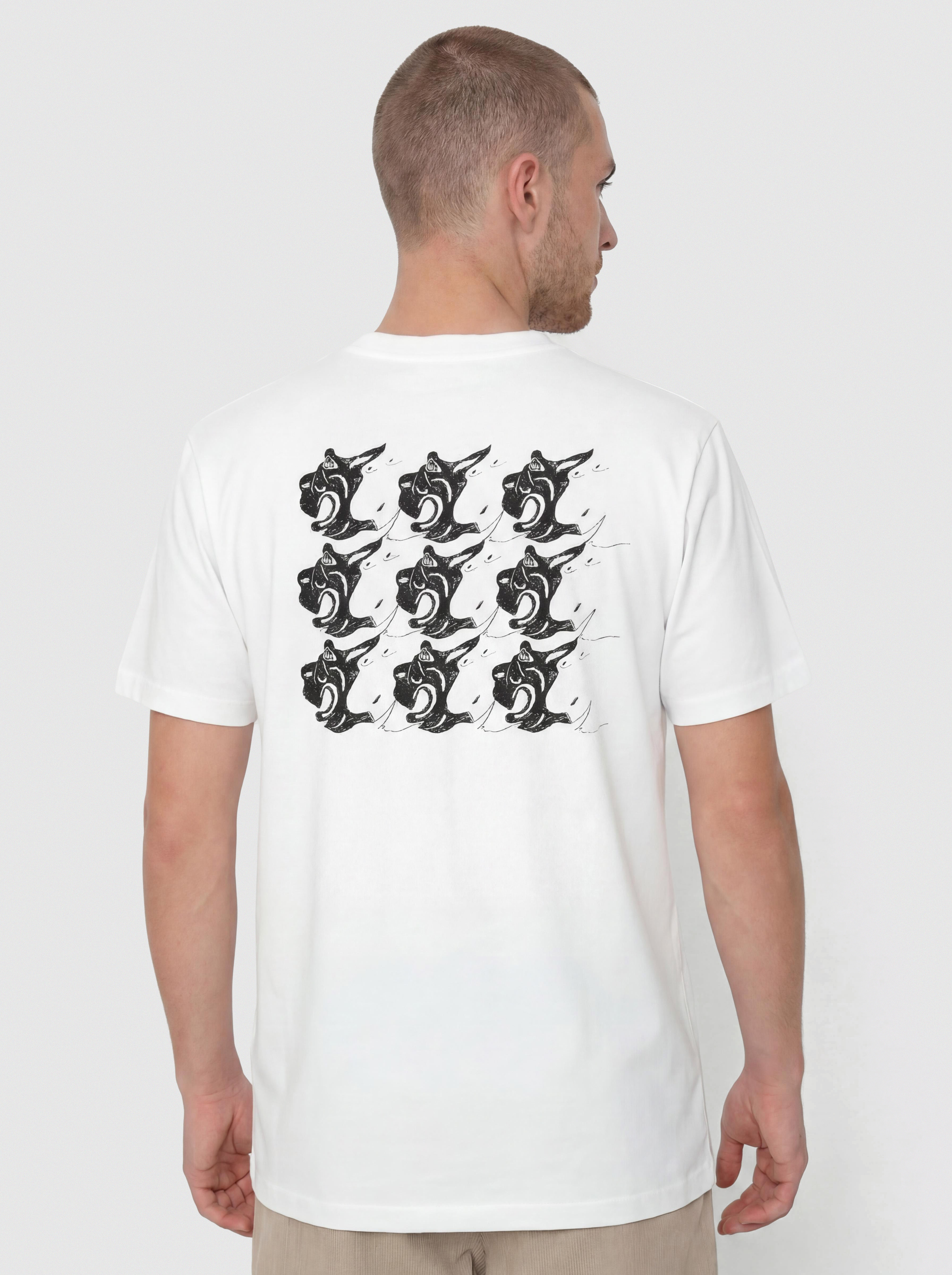 Lamp 恋人へインナーゲートフォールドTシャツ Off-White XL Футболка Polar Skate Contrast Fill Logo - білий (ivory/black)