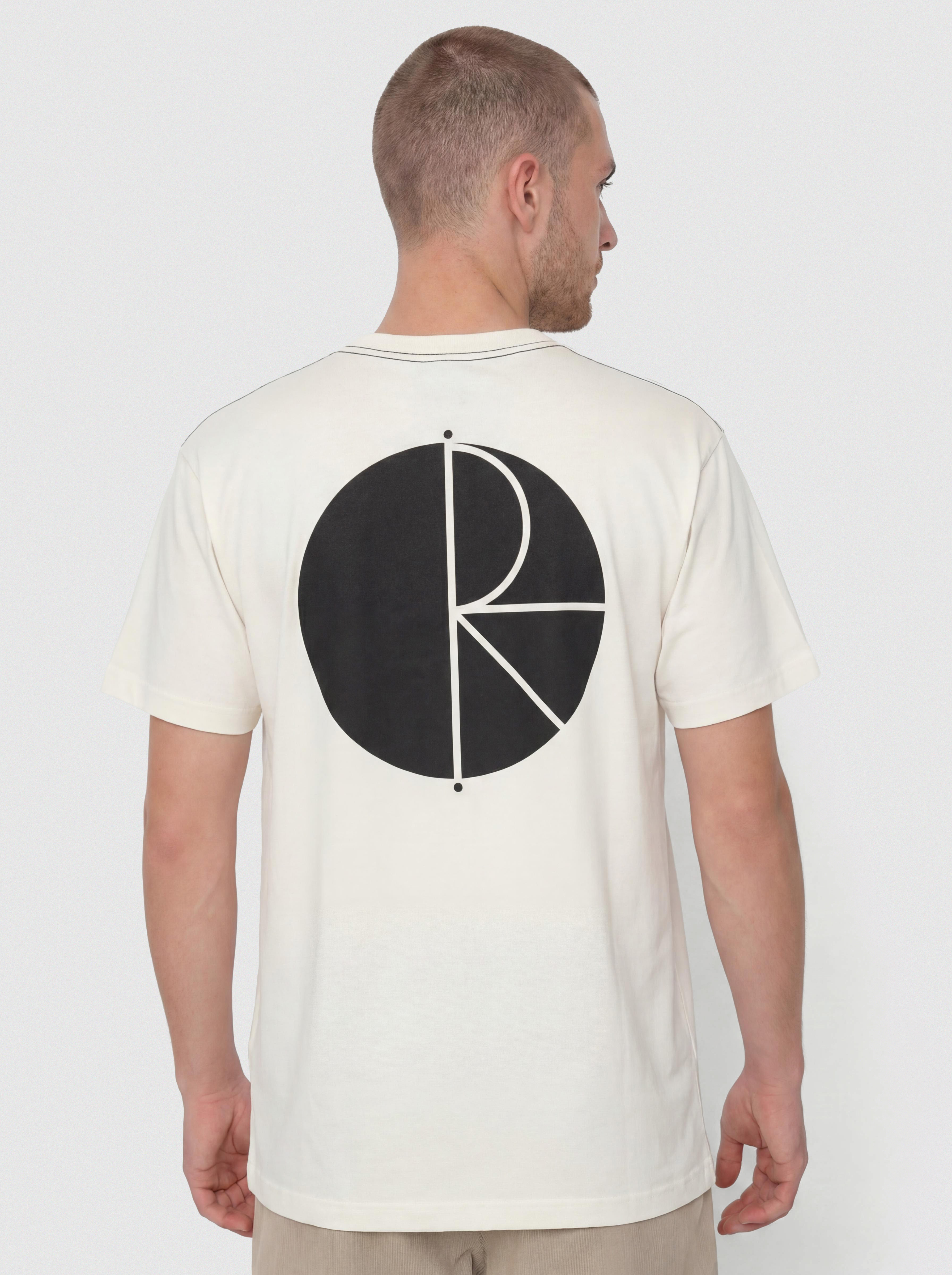 Футболка Polar Skate Contrast Fill Logo - білий (ivory/black)