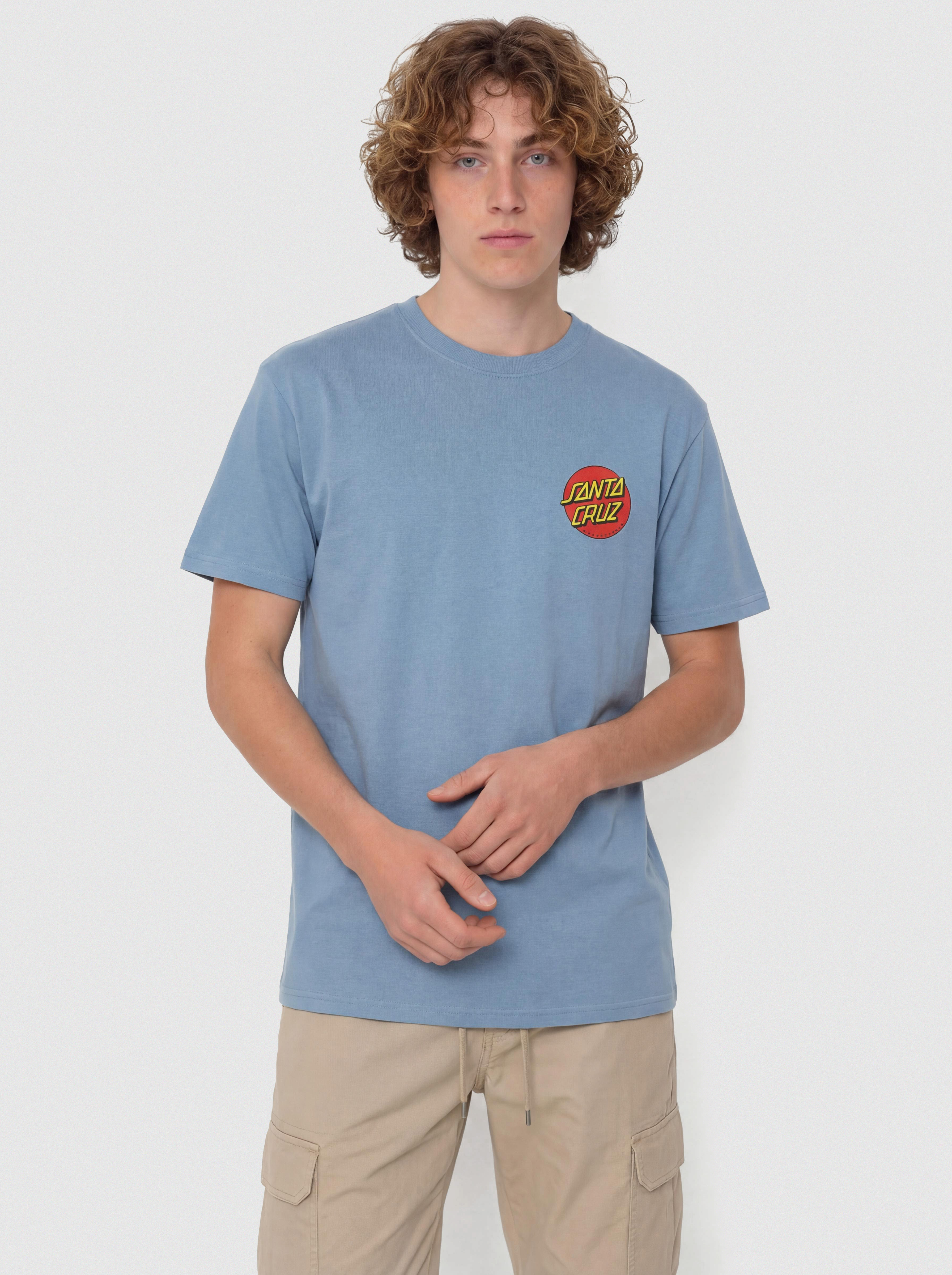 Футболка Santa Cruz Classic Dot Chest (faded denim)