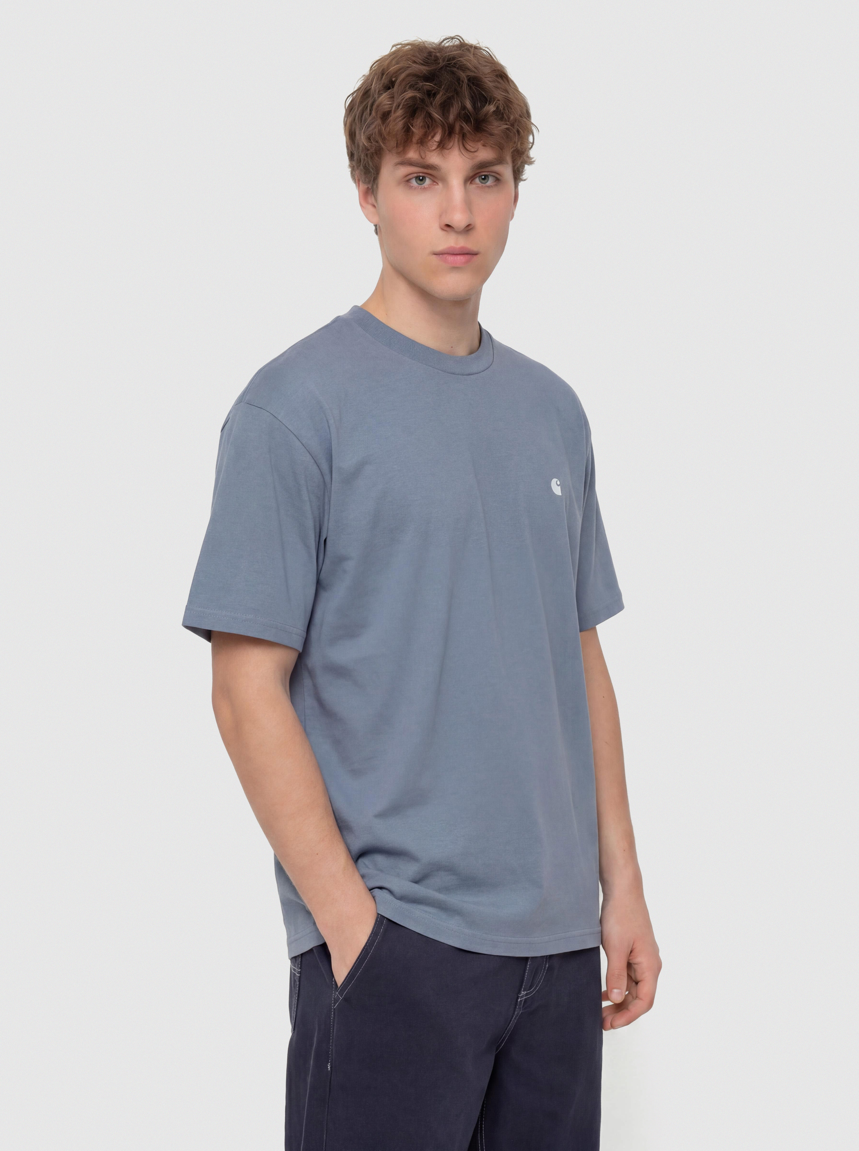 Футболка Carhartt WIP Madison (shady blue/white)
