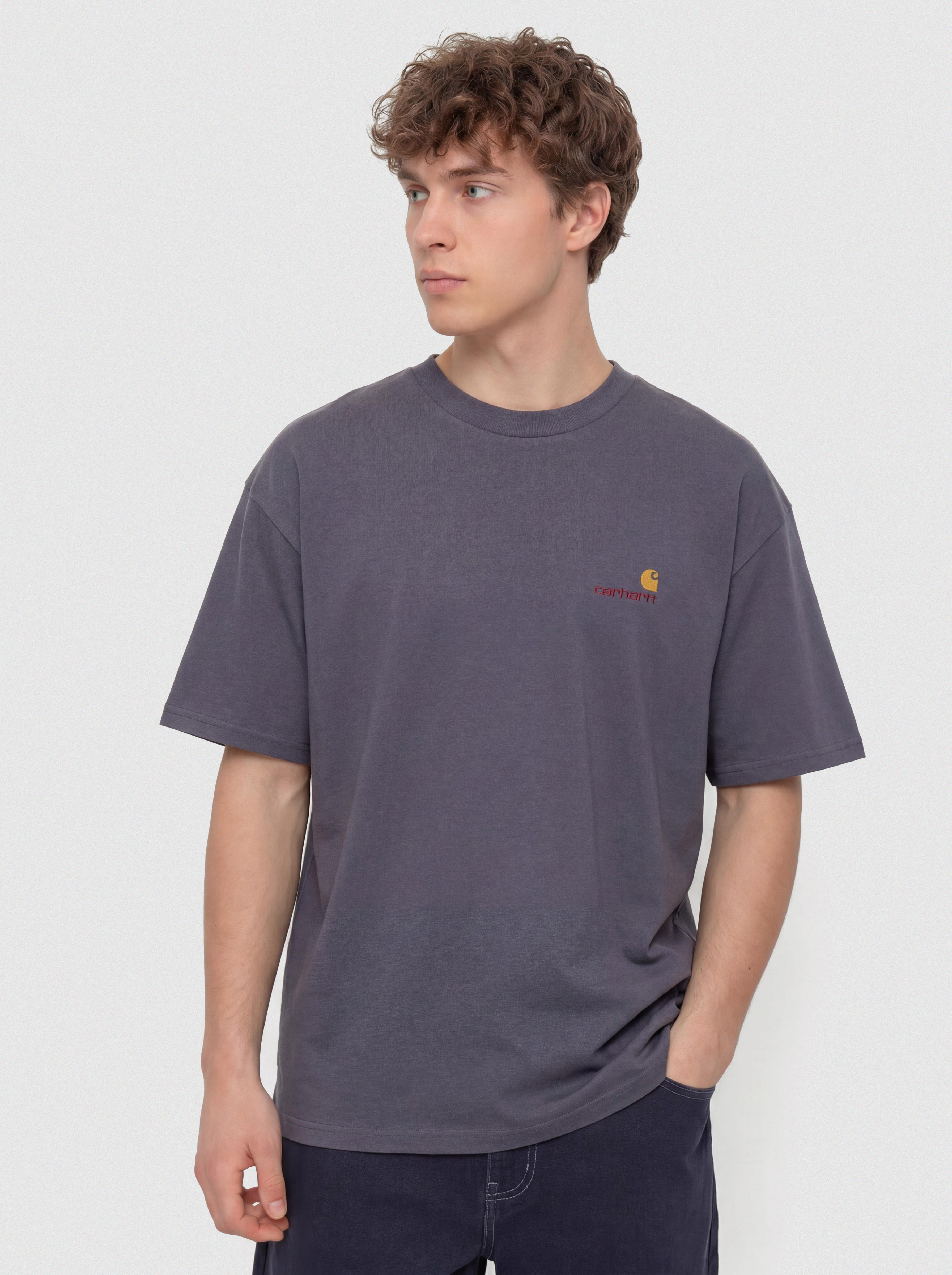 Футболка Carhartt WIP American Script (shady purple)