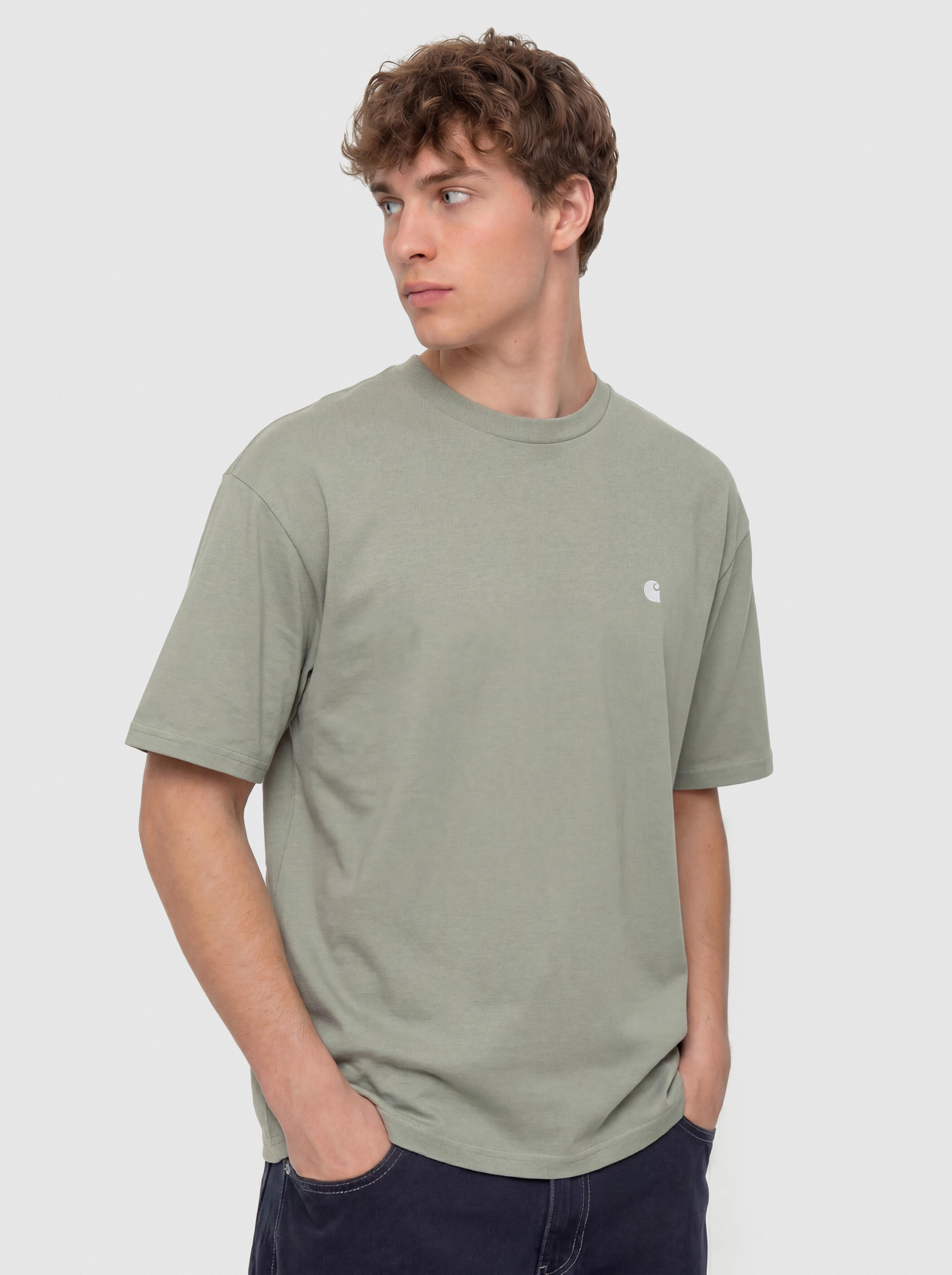 Футболка Carhartt WIP Madison (shady green/white)