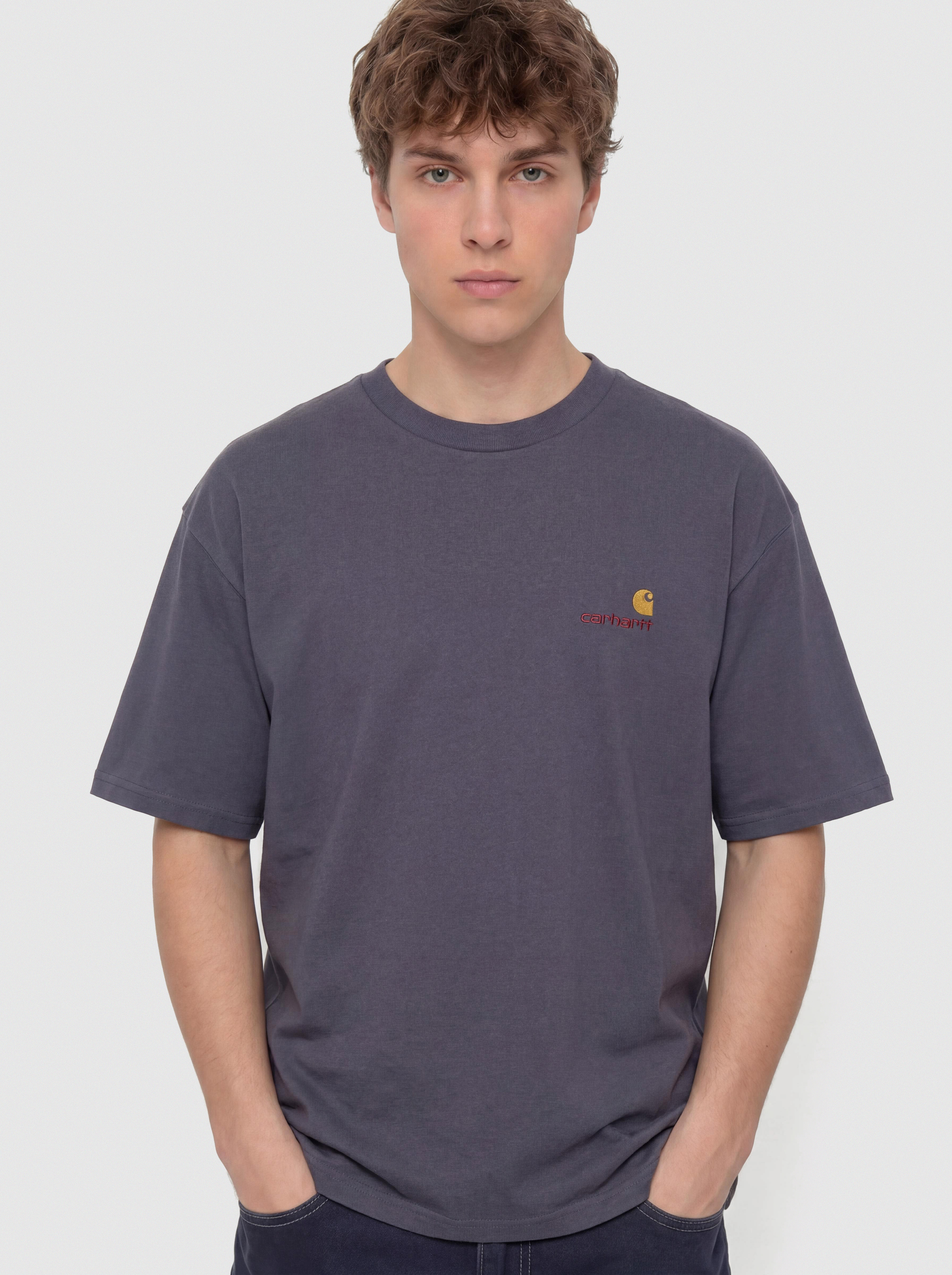 Футболка Carhartt WIP American Script (shady purple)