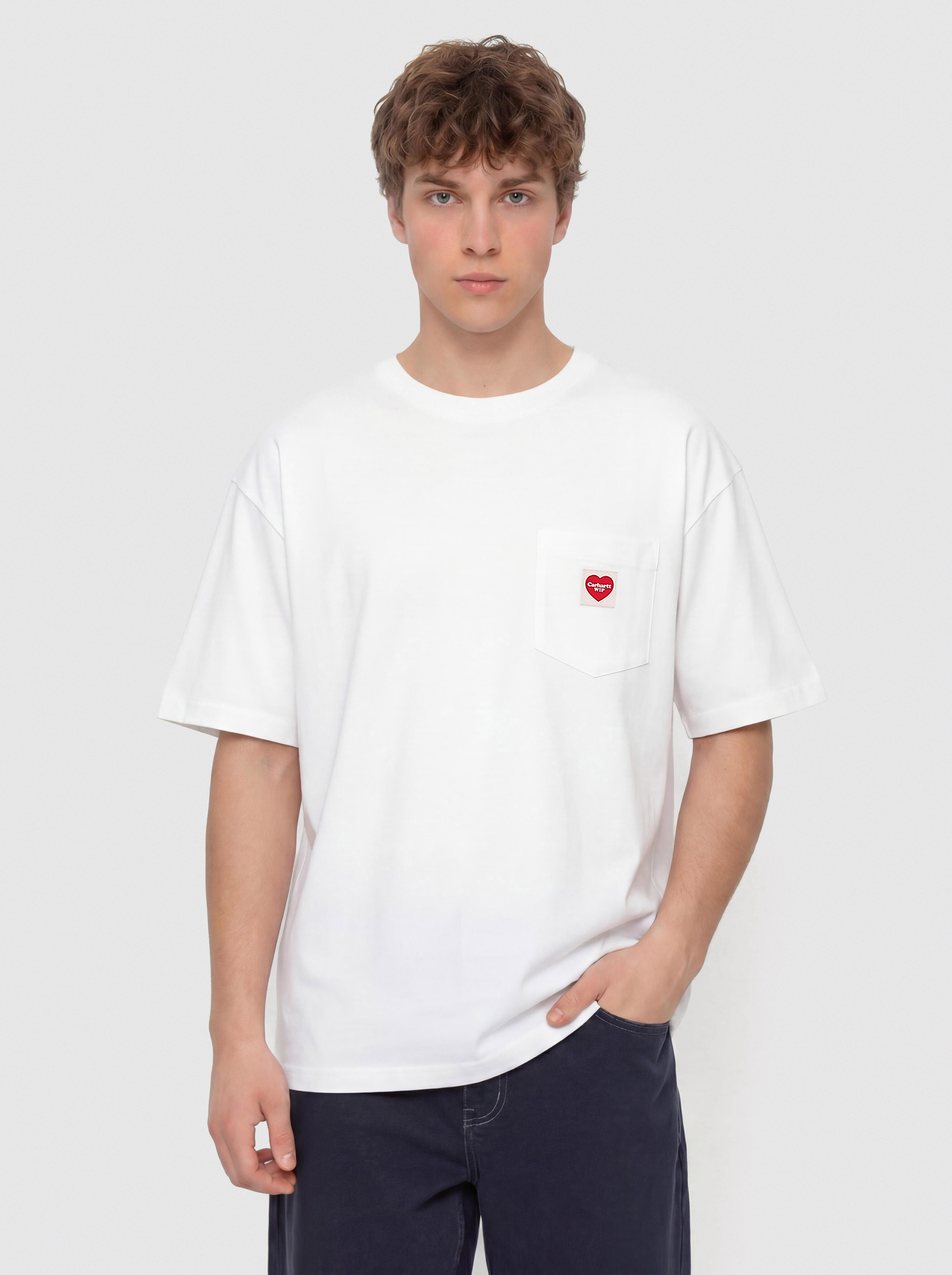 u0424u0443u0442u0431u043eu043bu043au0430 Carhartt WIP Pocket Heart (white/red)