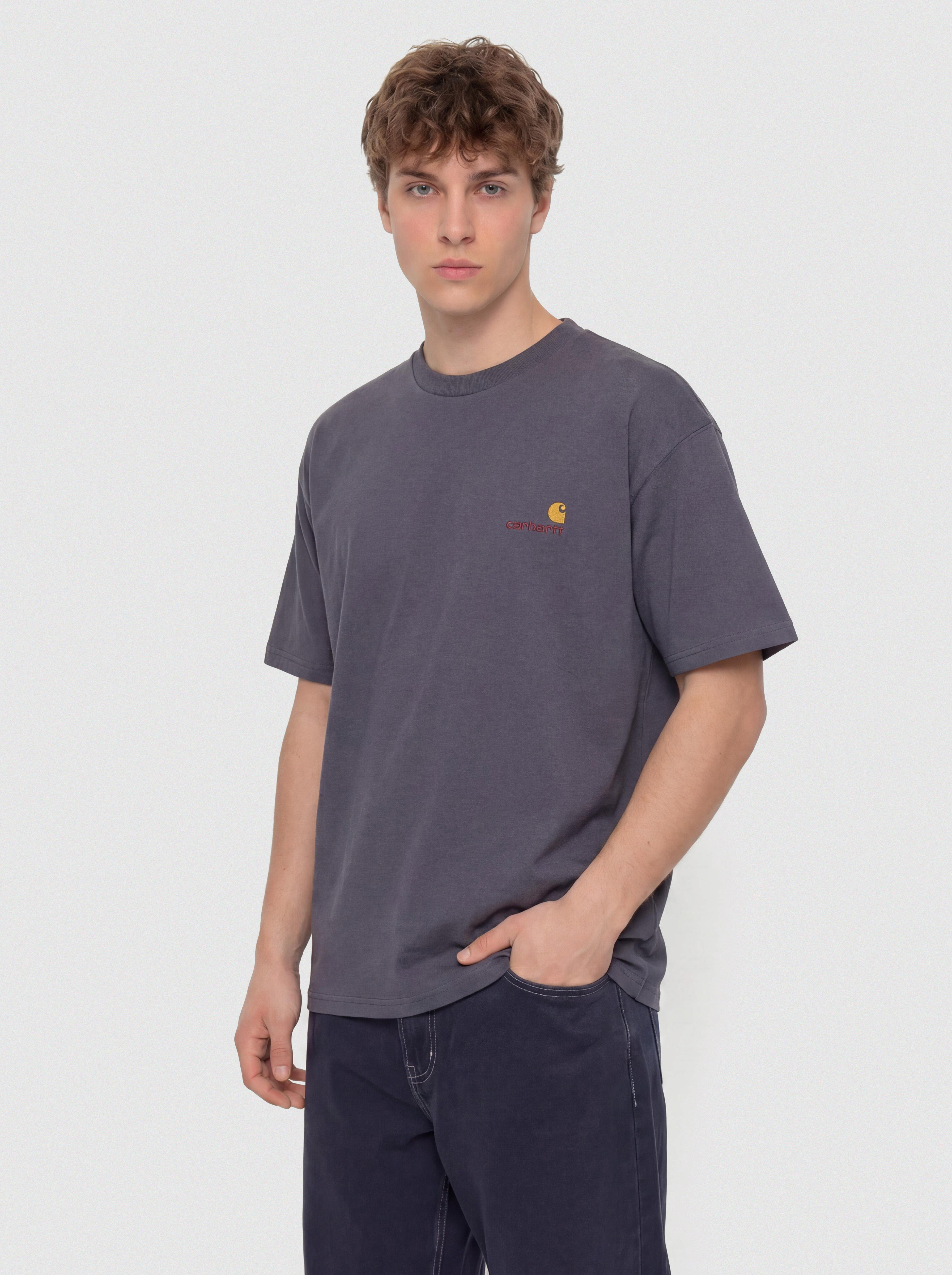 Футболка Carhartt WIP American Script (shady purple)