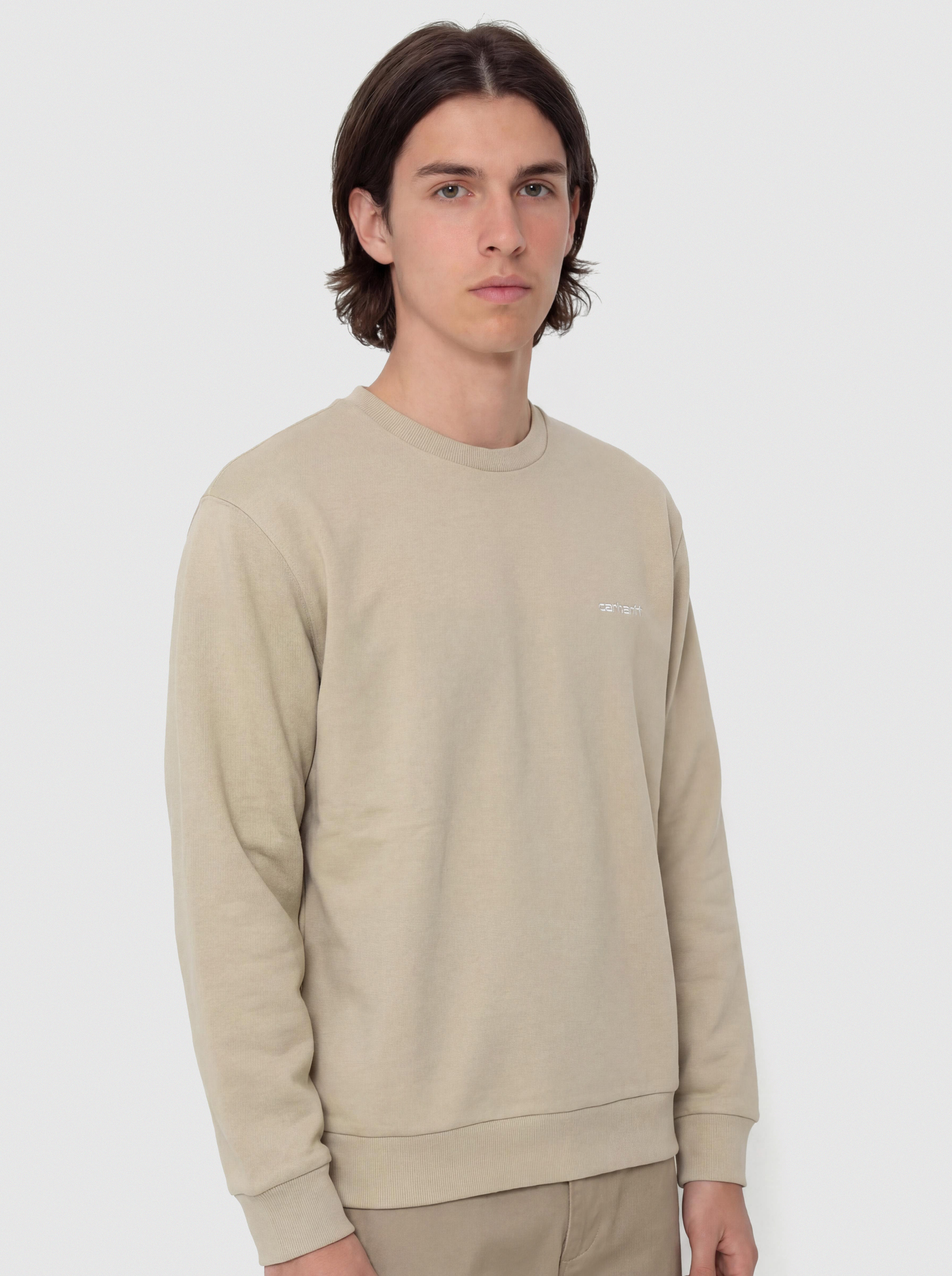 Світшот Carhartt WIP Script Embroidery (barchan/white)
