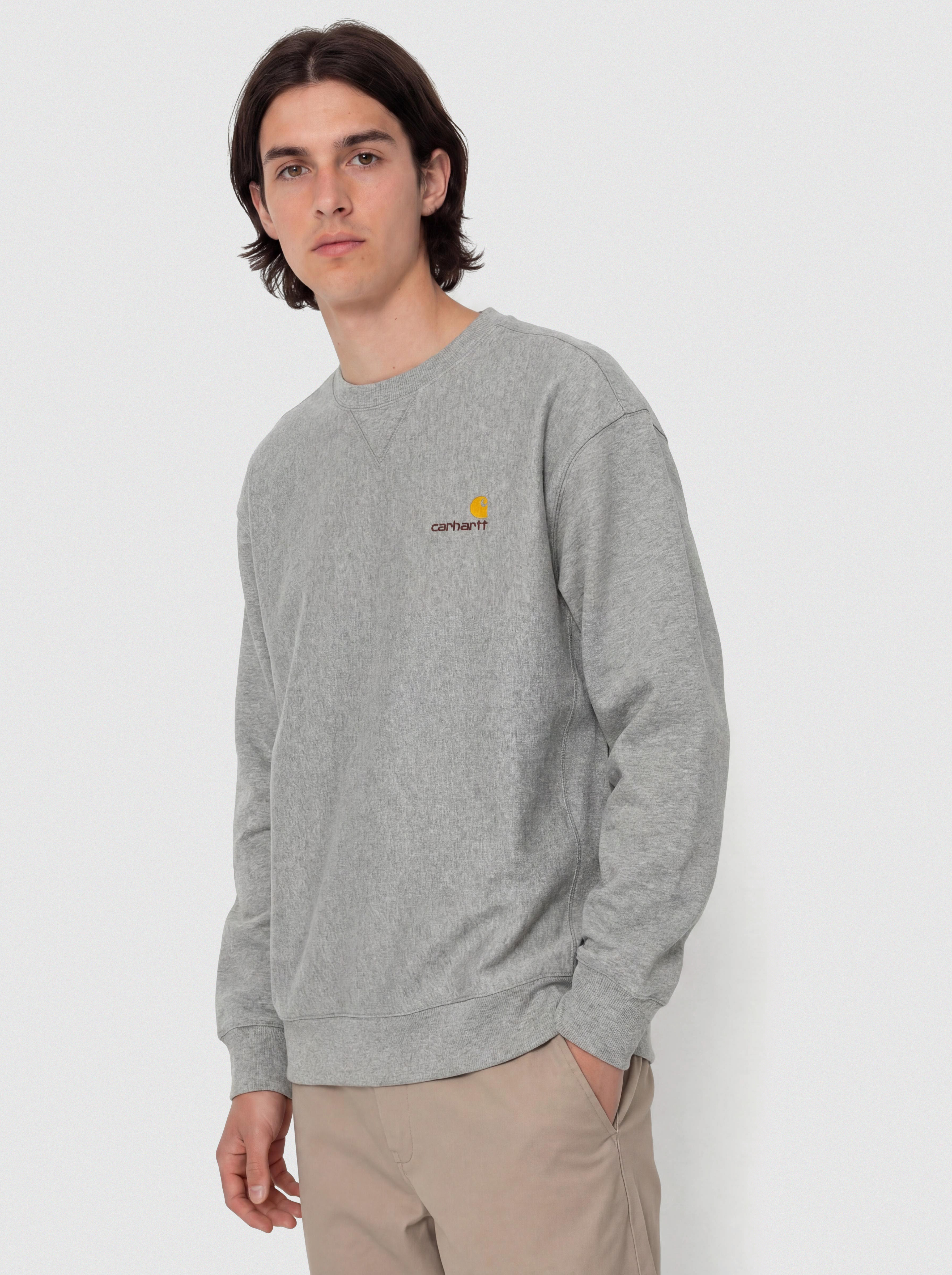 u0421u0432u0456u0442u0448u043eu0442 Carhartt WIP American Script (grey heather)
