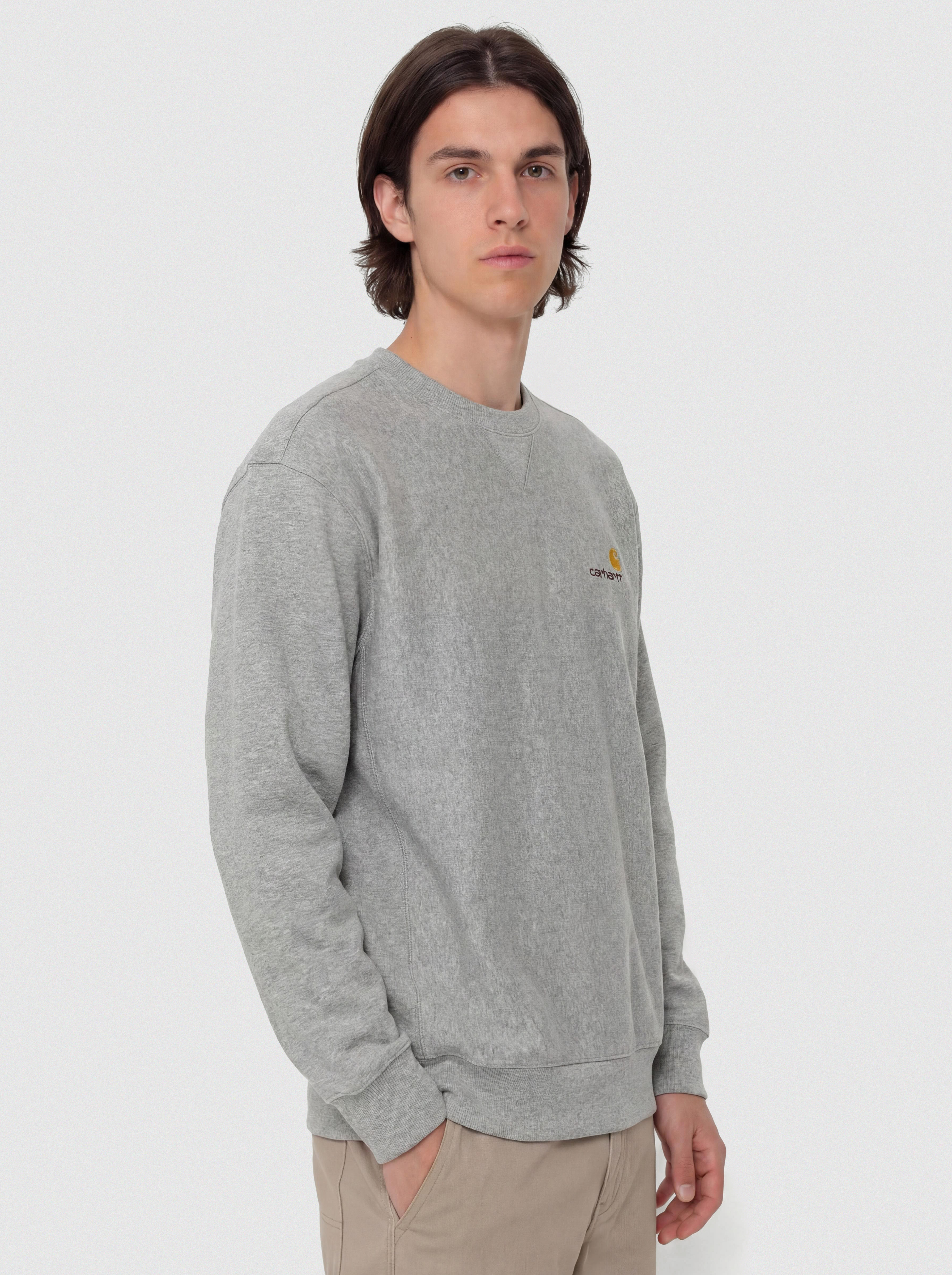 Світшот Carhartt WIP American Script (grey heather)
