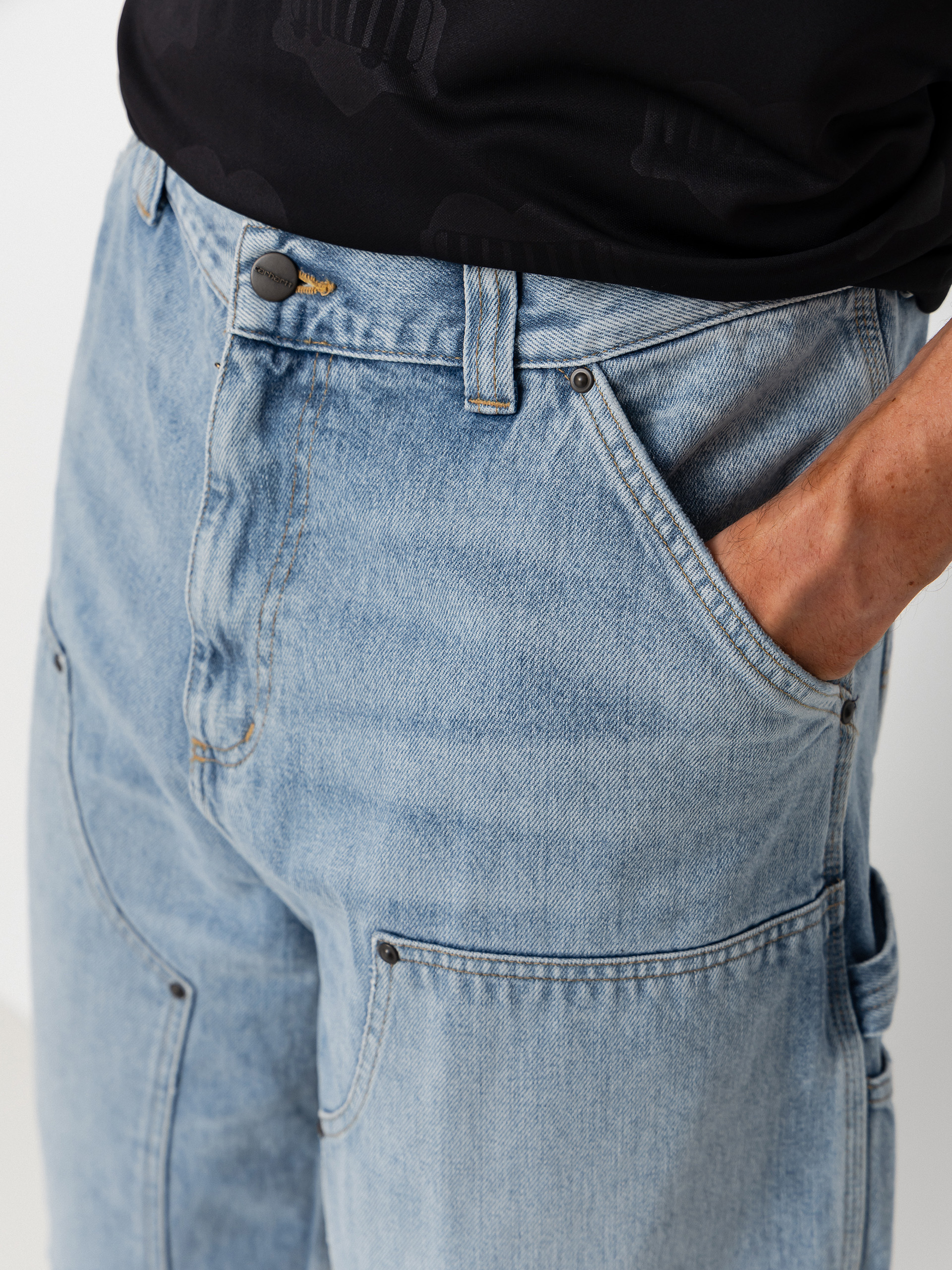 Шорти Carhartt WIP OG Double Knee (blue heavy worn bleached)