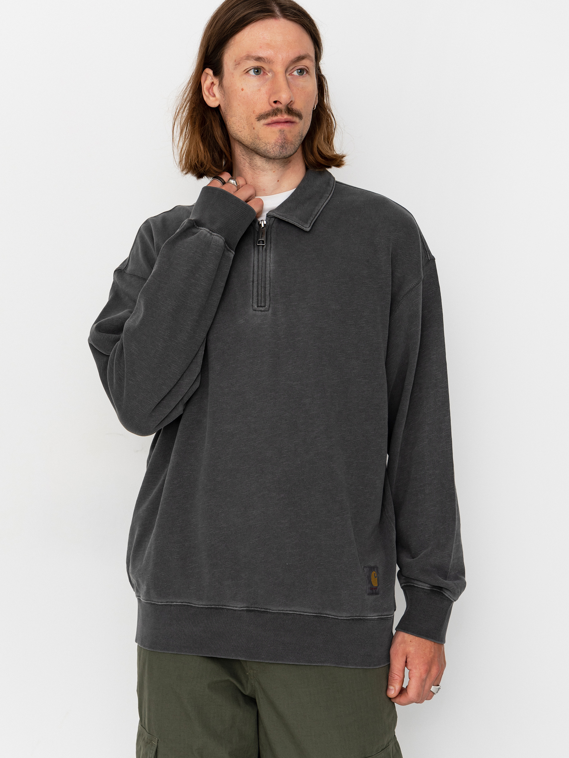 Світшот Carhartt WIP Harper Polo (black)